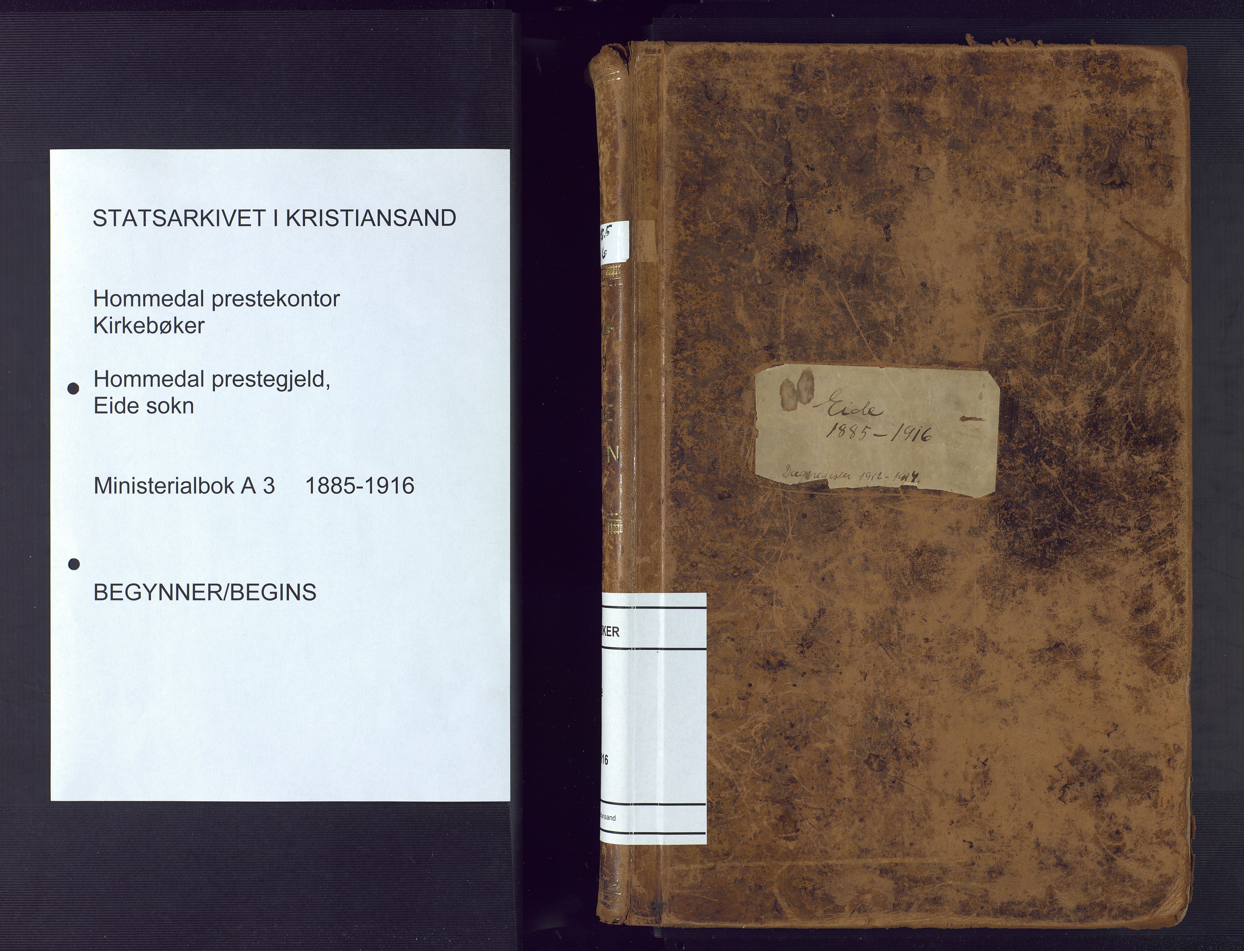 Hommedal sokneprestkontor, SAK/1111-0023/F/Fa/Faa/L0003: Ministerialbok nr. A 3, 1885-1916