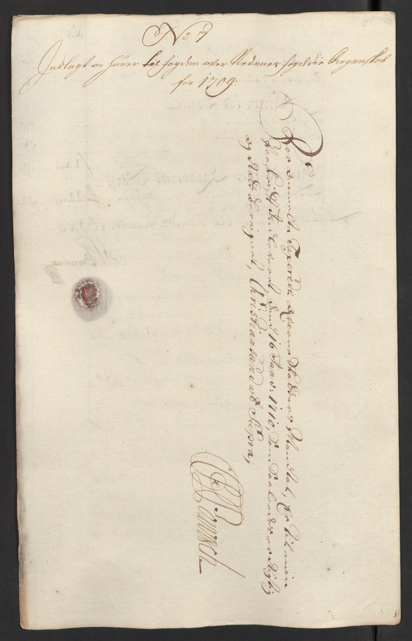 Rentekammeret inntil 1814, Reviderte regnskaper, Fogderegnskap, RA/EA-4092/R39/L2318: Fogderegnskap Nedenes, 1706-1709, s. 463