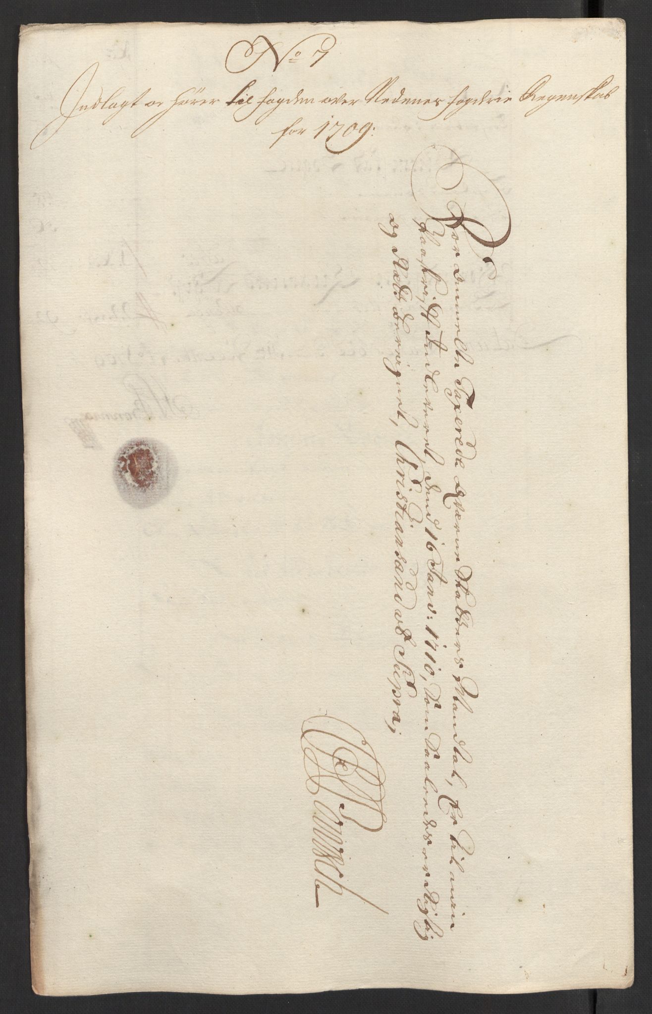 Rentekammeret inntil 1814, Reviderte regnskaper, Fogderegnskap, AV/RA-EA-4092/R39/L2318: Fogderegnskap Nedenes, 1706-1709, s. 463