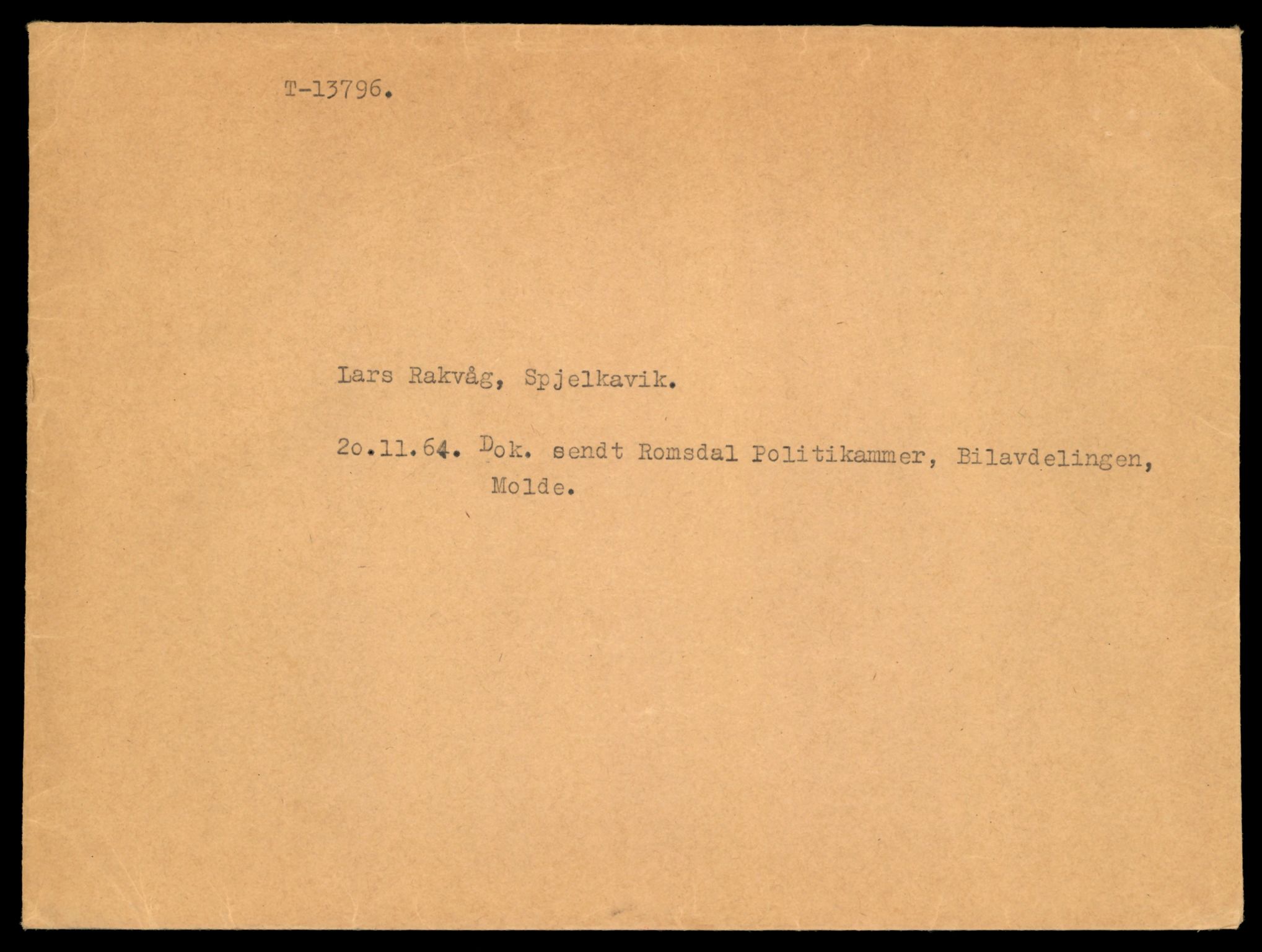 Møre og Romsdal vegkontor - Ålesund trafikkstasjon, AV/SAT-A-4099/F/Fe/L0041: Registreringskort for kjøretøy T 13710 - T 13905, 1927-1998, s. 1485