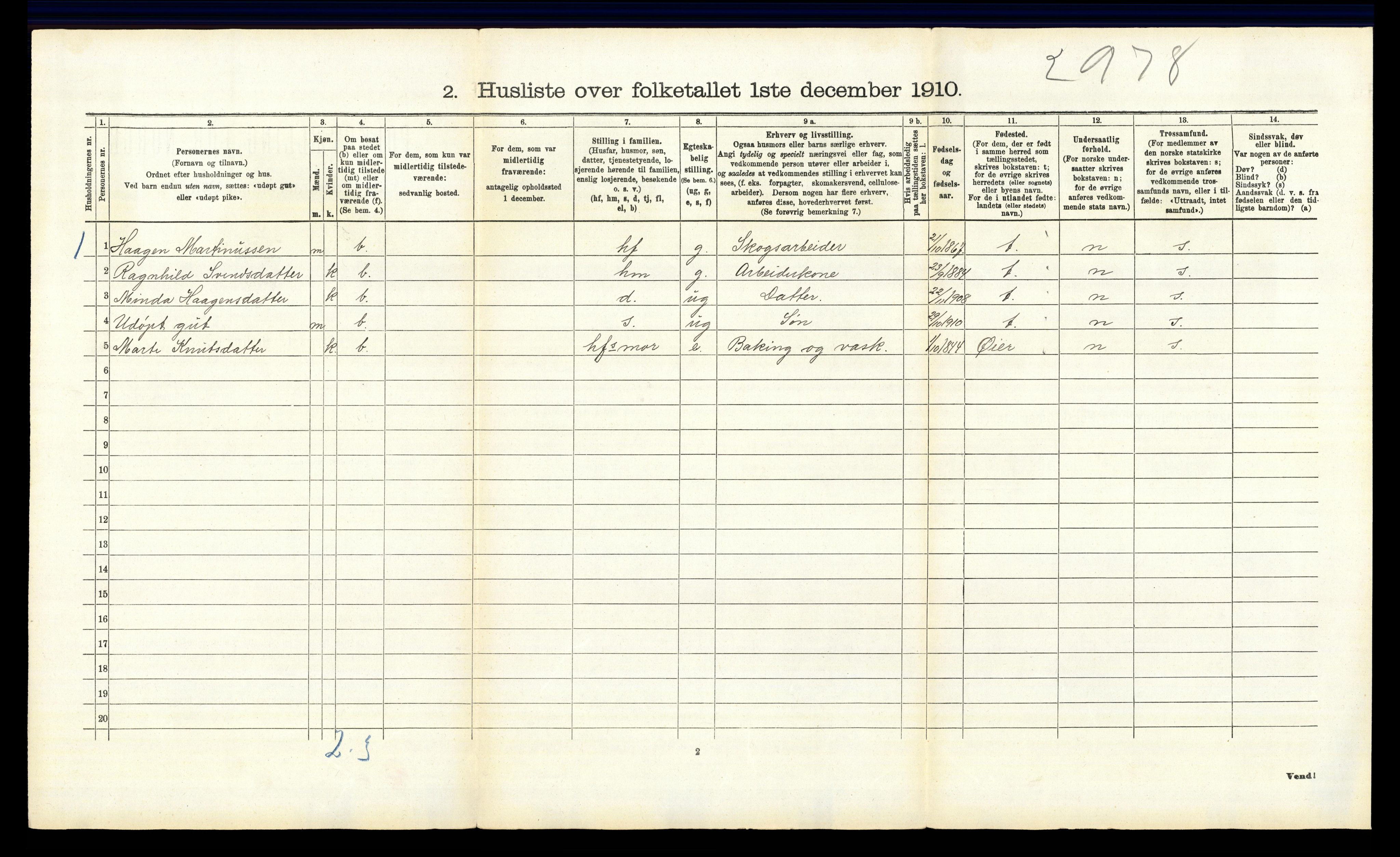 RA, Folketelling 1910 for 0430 Stor-Elvdal herred, 1910, s. 240