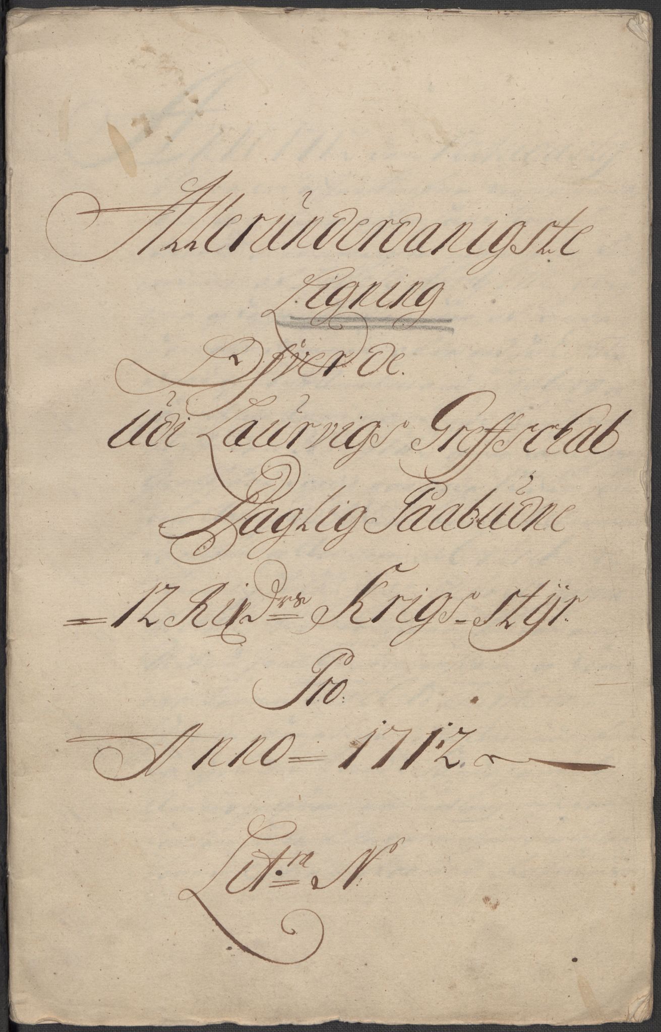 Rentekammeret inntil 1814, Reviderte regnskaper, Fogderegnskap, RA/EA-4092/R33/L1984: Fogderegnskap Larvik grevskap, 1712, s. 189