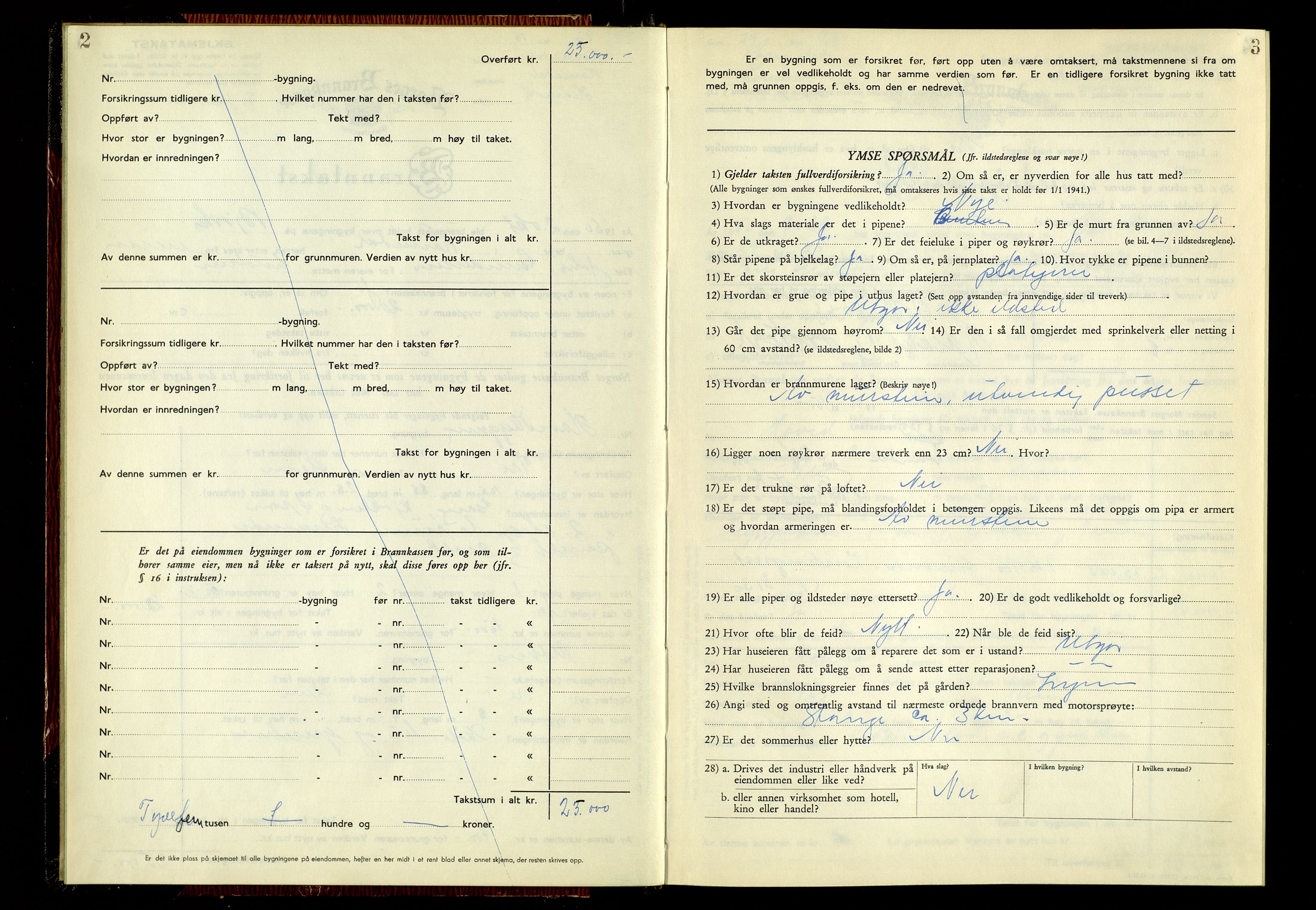 Norges Brannkasse, Romedal, AV/SAH-NBRANR-008/F/L0005: Branntakstprotokoll, 1950-1953, s. 2-3