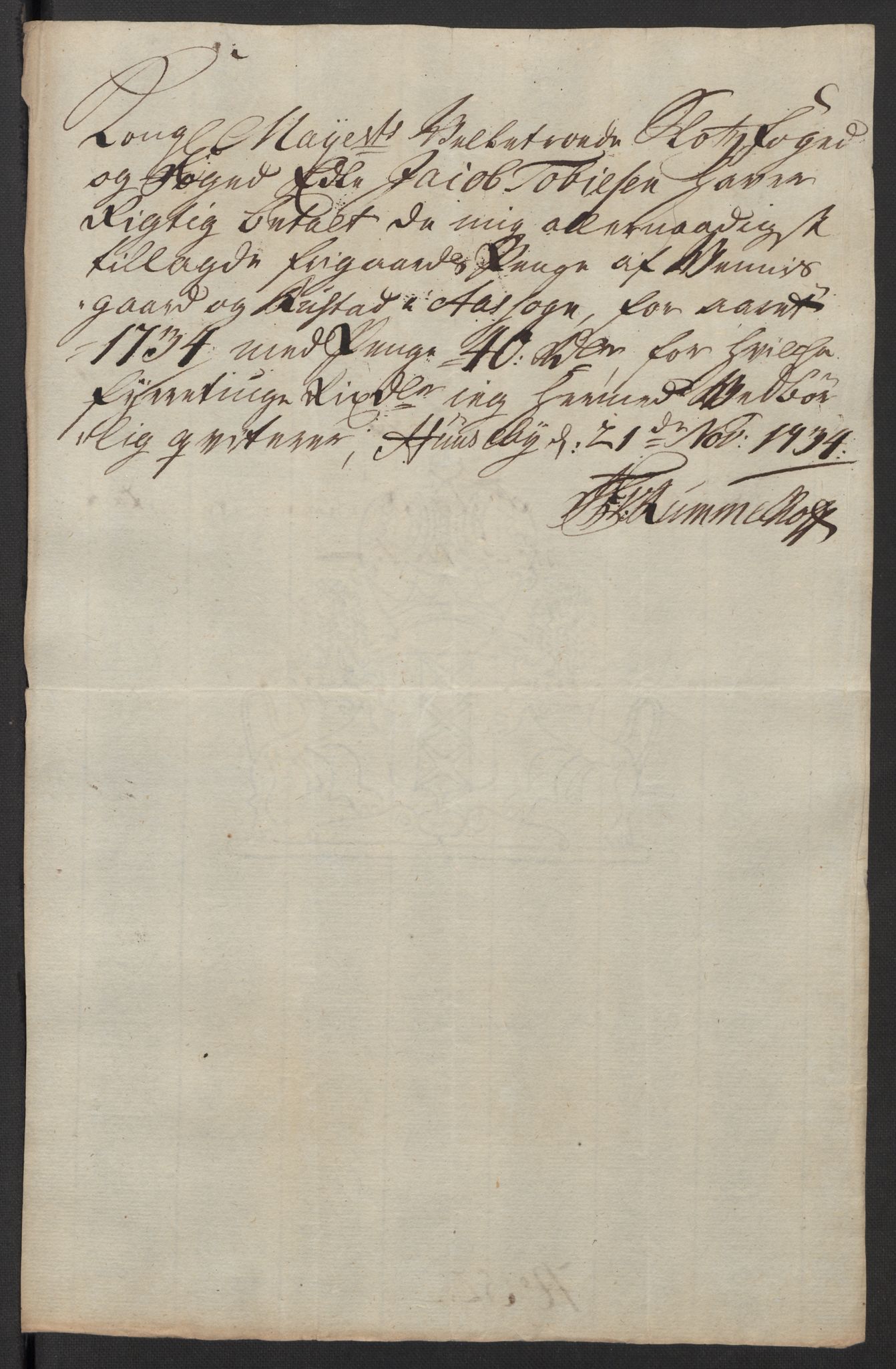 Rentekammeret inntil 1814, Reviderte regnskaper, Fogderegnskap, AV/RA-EA-4092/R10/L0473: Fogderegnskap Aker og Follo, 1734, s. 179