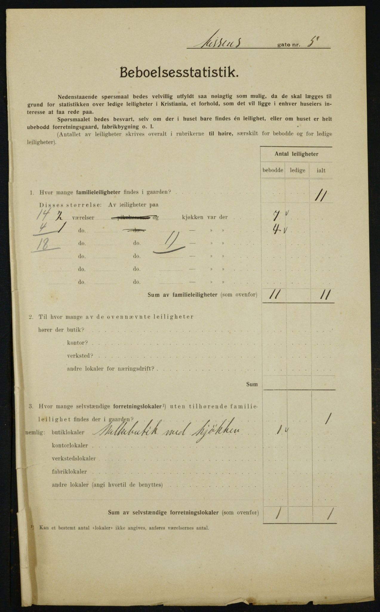 OBA, Kommunal folketelling 1.2.1910 for Kristiania, 1910, s. 68757