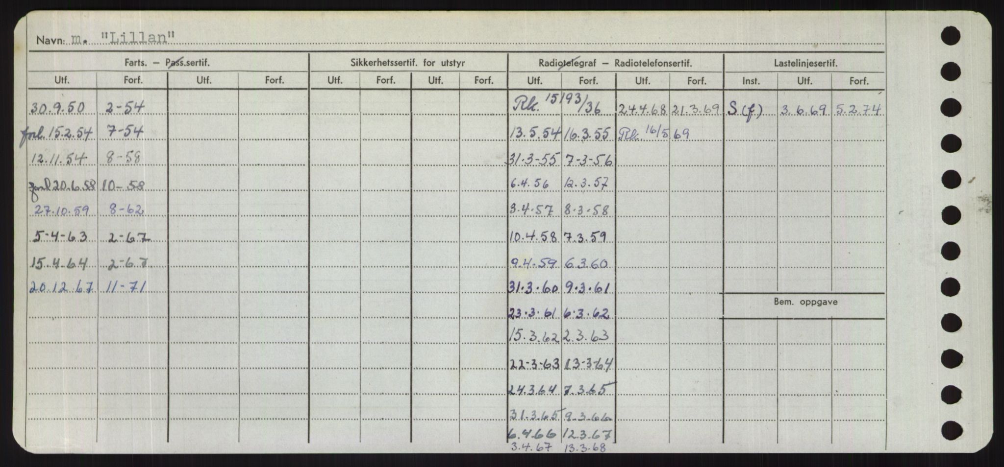 Sjøfartsdirektoratet med forløpere, Skipsmålingen, RA/S-1627/H/Hd/L0023: Fartøy, Lia-Løv, s. 62