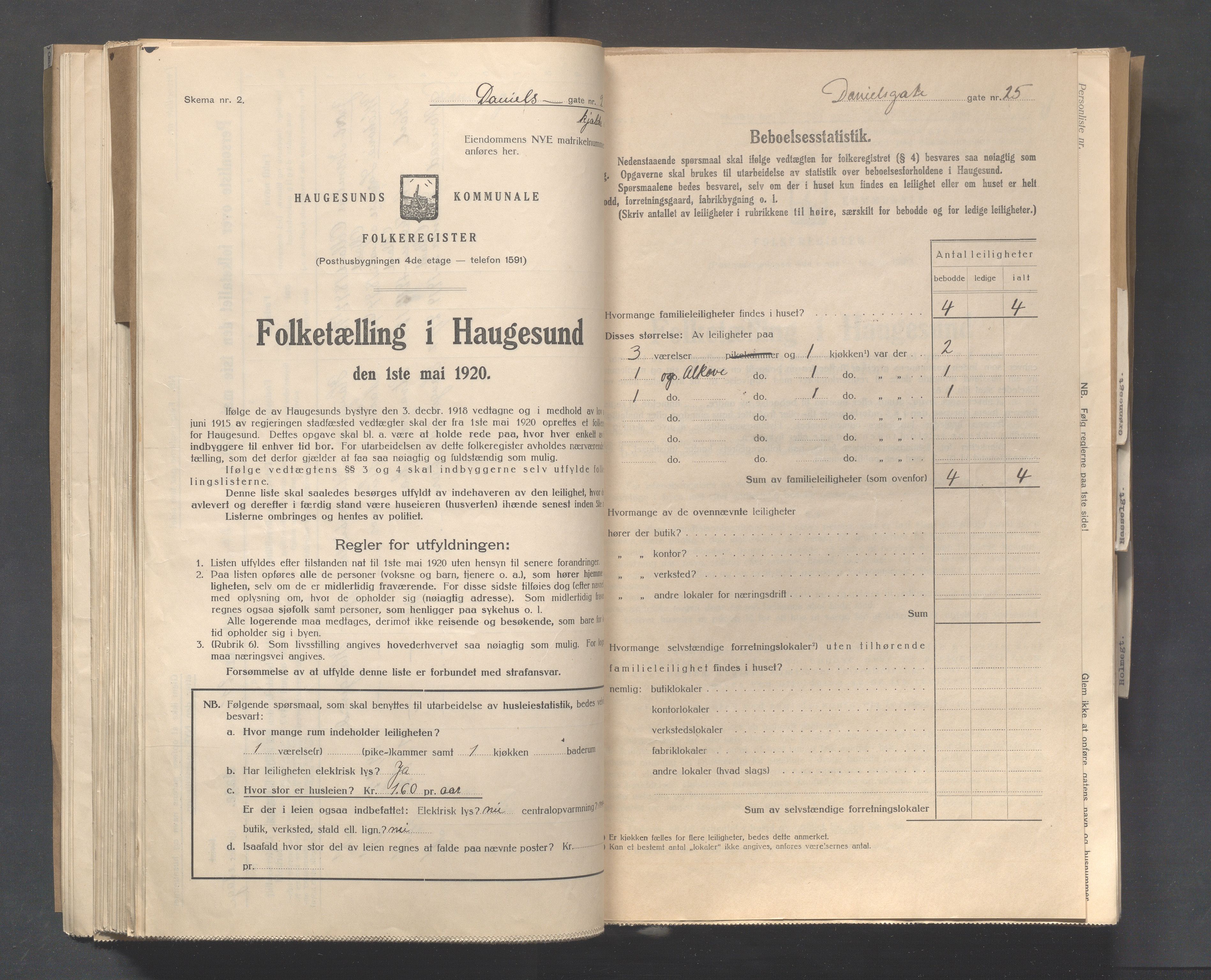 IKAR, Kommunal folketelling 1.5.1920 for Haugesund, 1920, s. 5692