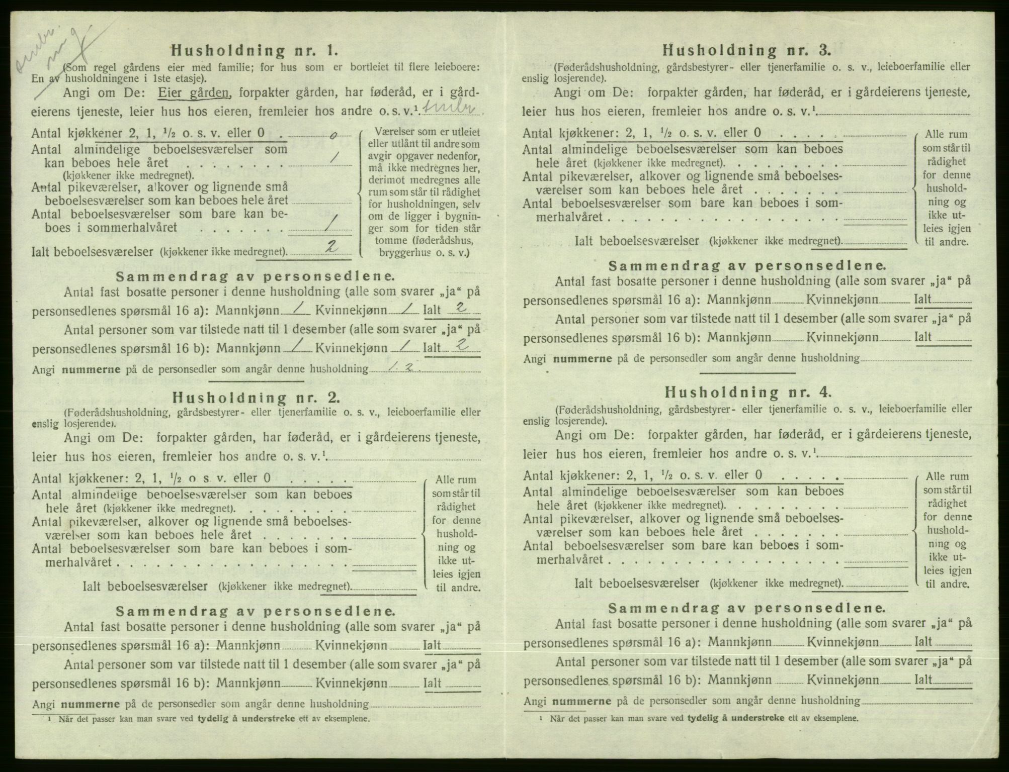 SAB, Folketelling 1920 for 1235 Voss herred, 1920, s. 2010