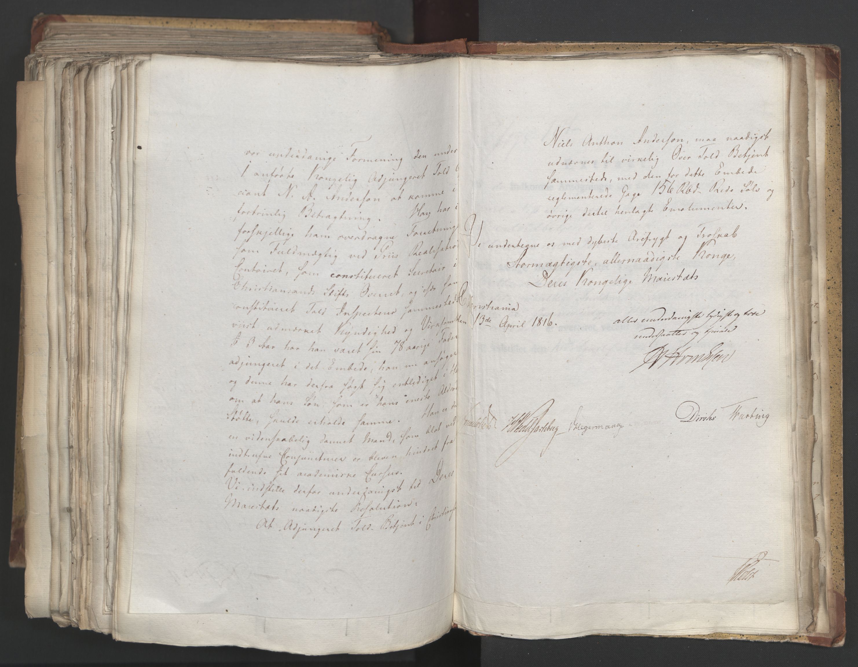 Statsrådsavdelingen i Stockholm, AV/RA-S-1003/D/Da/L0005: Regjeringsinnstillinger nr. 1000-1246, 1816, s. 534