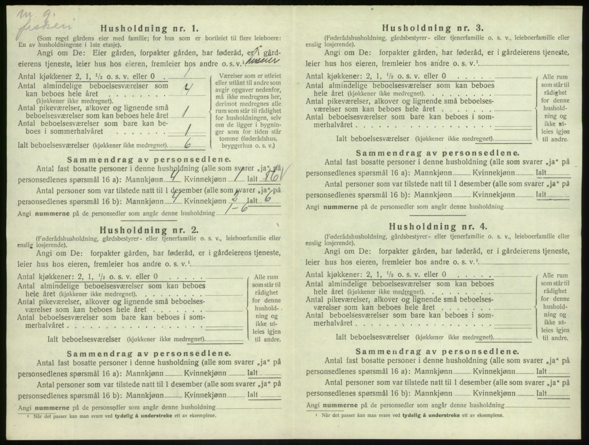 SAB, Folketelling 1920 for 1428 Askvoll herred, 1920, s. 1033