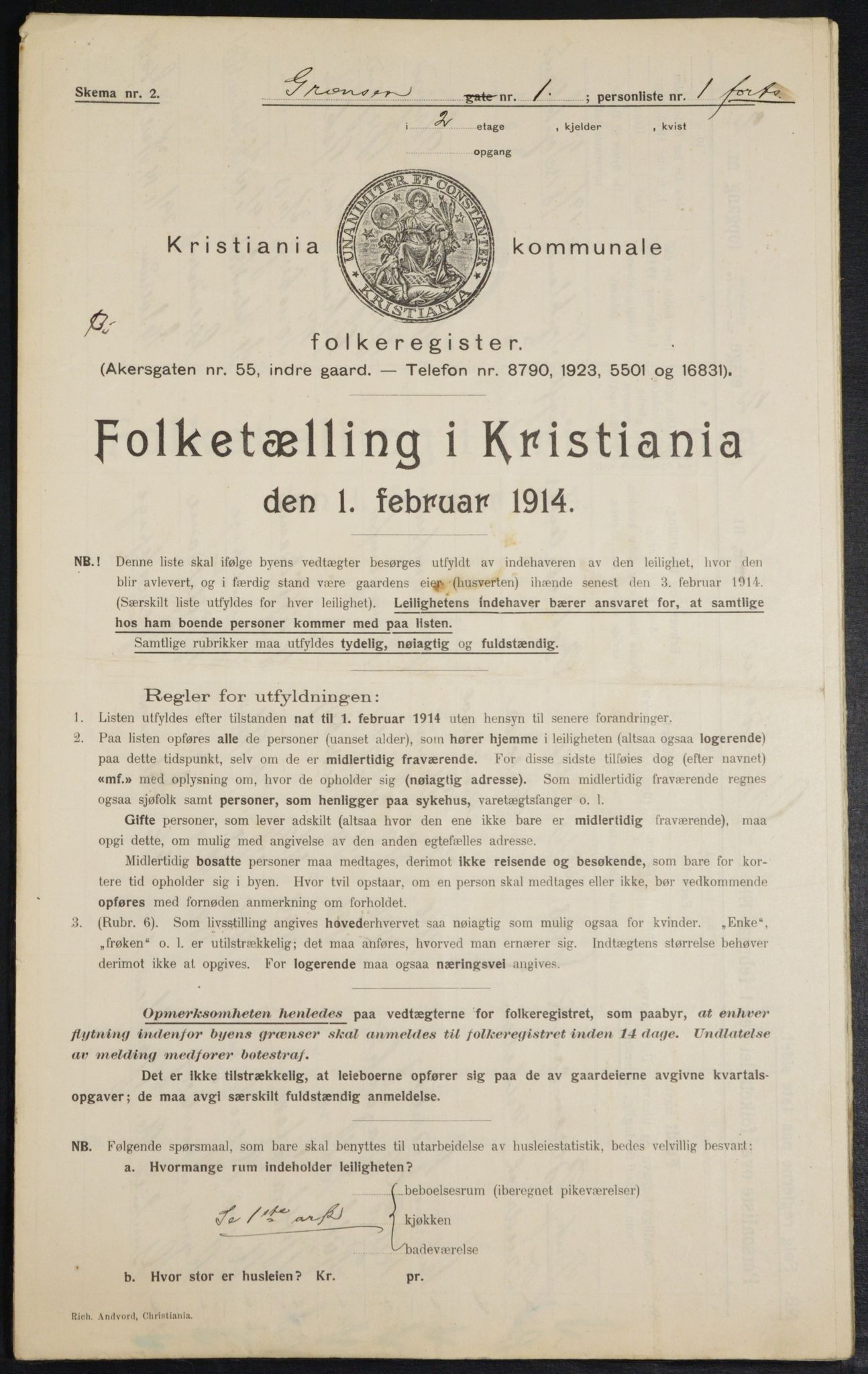 OBA, Kommunal folketelling 1.2.1914 for Kristiania, 1914, s. 29825