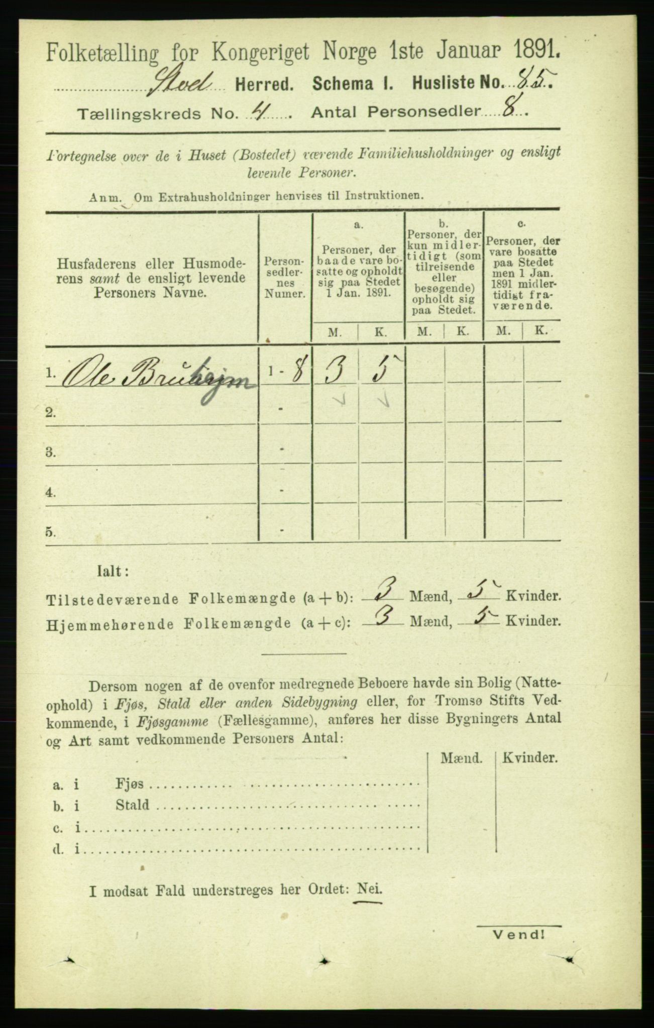 RA, Folketelling 1891 for 1734 Stod herred, 1891, s. 1772