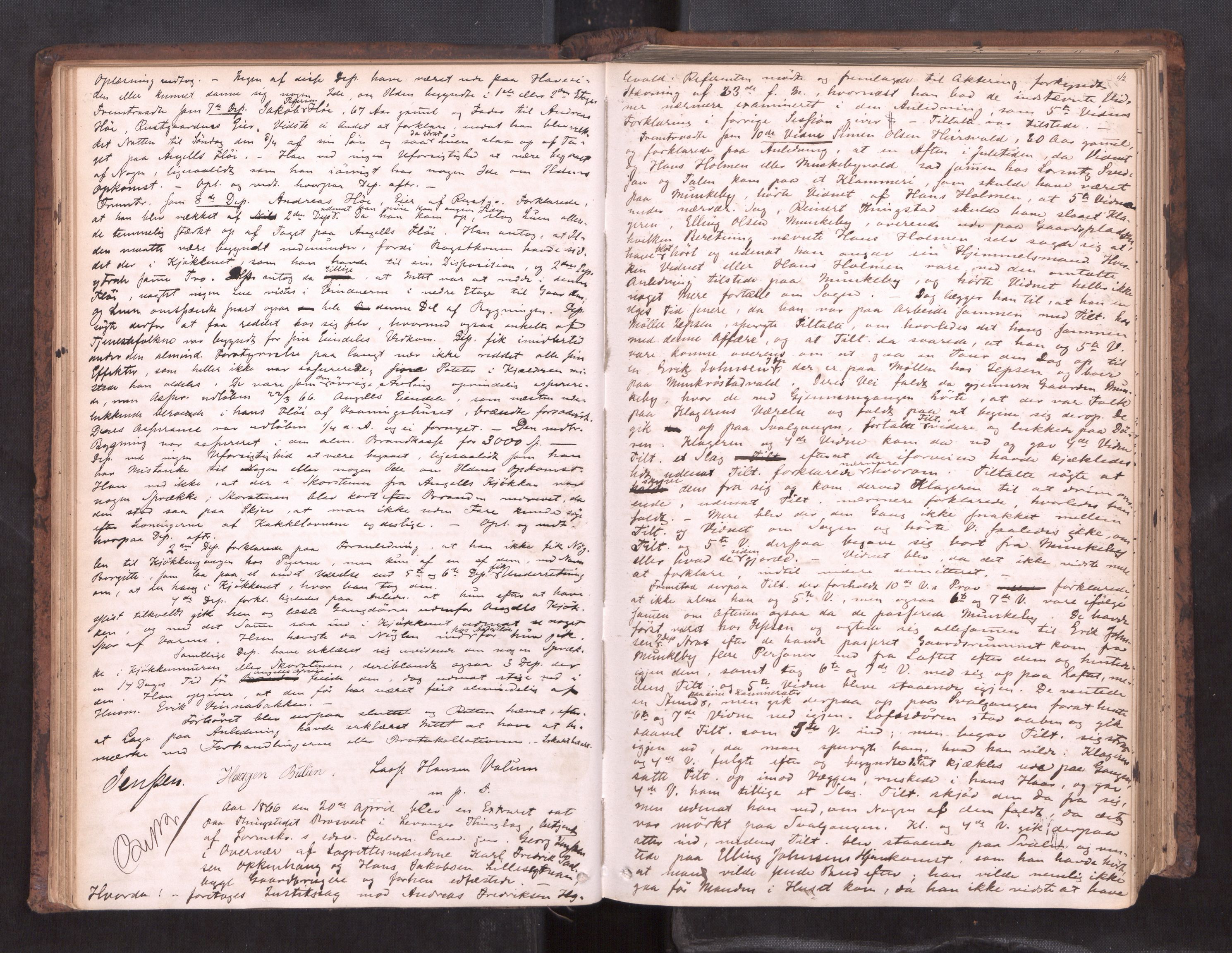 Stjør- og Verdal sorenskriveri, AV/SAT-A-4167/1/1/1B/L0019: Ekstrarettsprotokoll, 1864-1877, s. 41b-42a