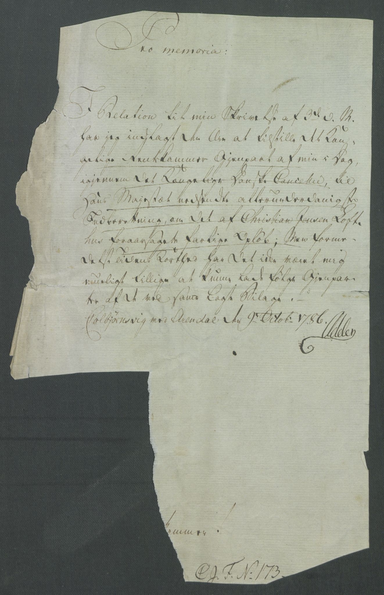 Rentekammeret inntil 1814, Realistisk ordnet avdeling, RA/EA-4070/Od/L0001/0002: Oppløp / [Æ2]: Dokumenter om Lofthusurolighetene i Nedenes, 1786-1789, s. 3