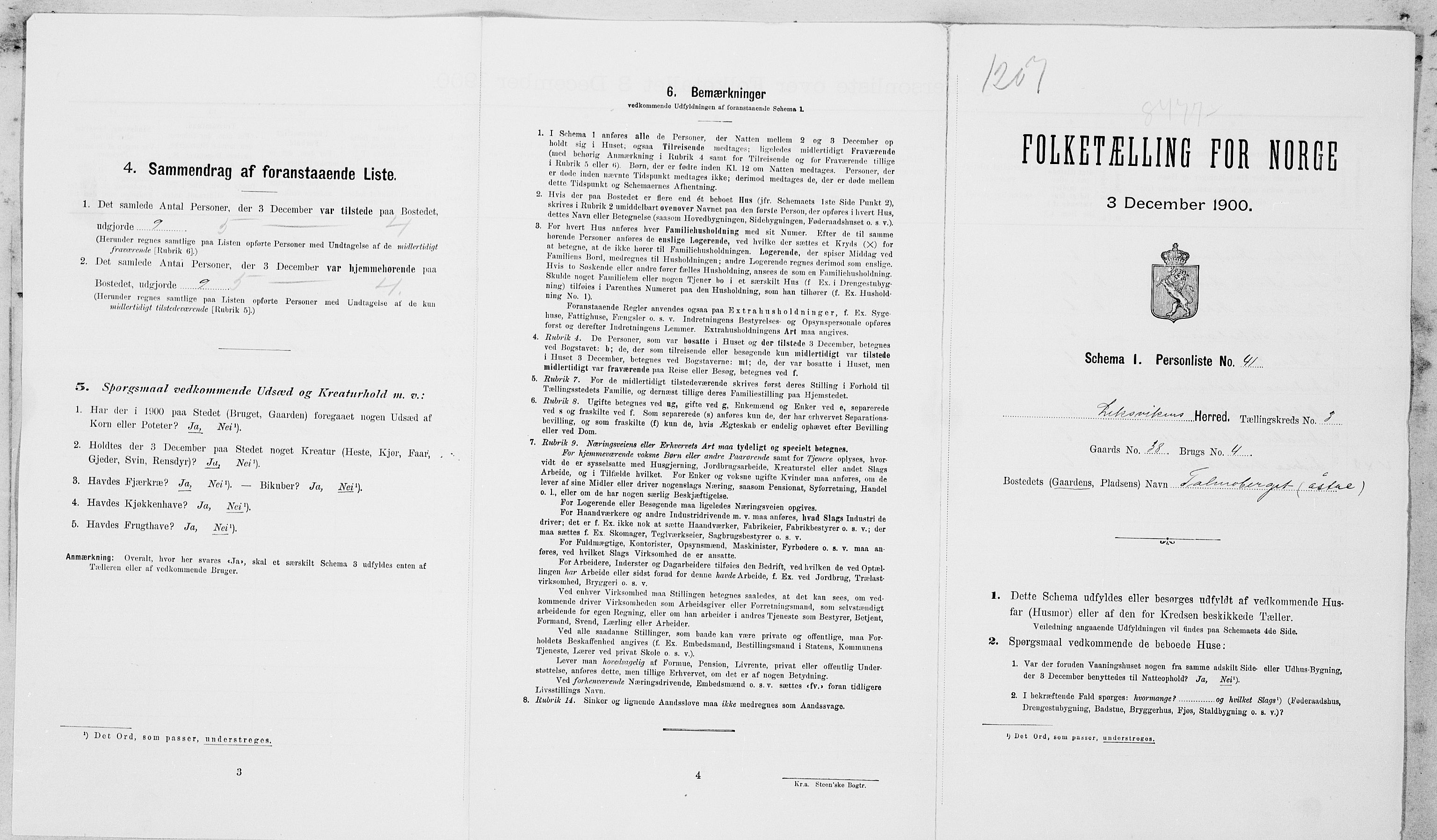 SAT, Folketelling 1900 for 1718 Leksvik herred, 1900, s. 40
