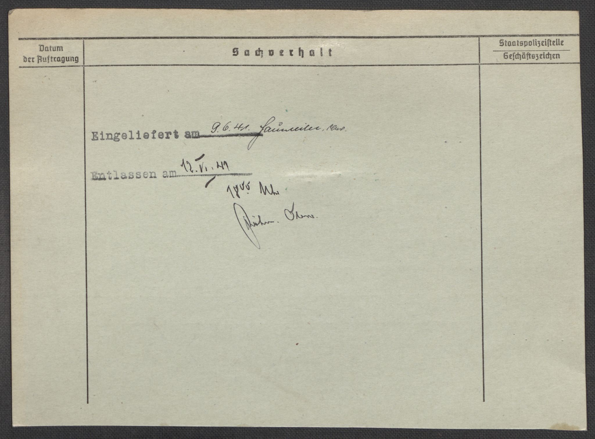 Befehlshaber der Sicherheitspolizei und des SD, RA/RAFA-5969/E/Ea/Eaa/L0008: Register over norske fanger i Møllergata 19: Oelze-Ru, 1940-1945, s. 501