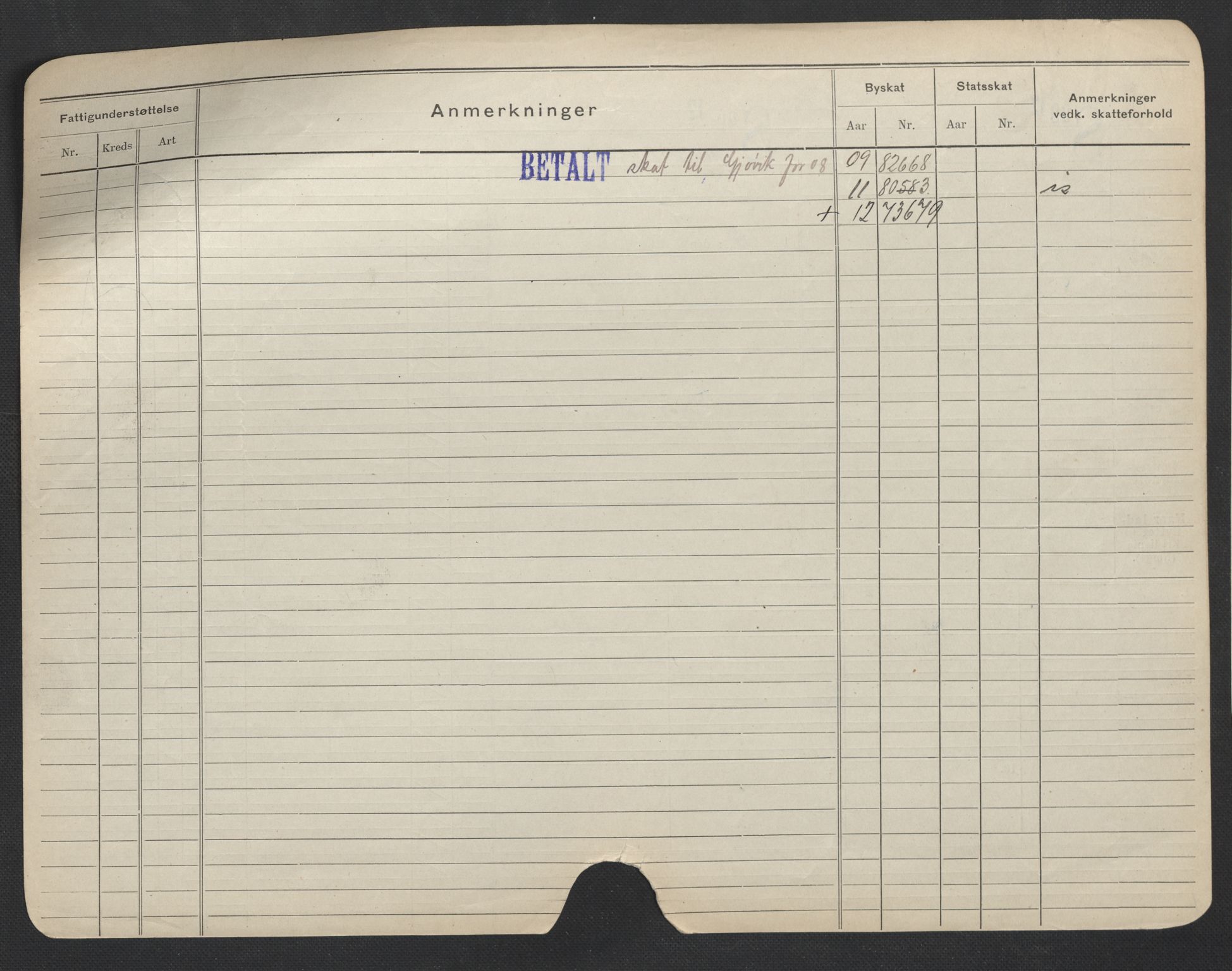 Oslo folkeregister, Registerkort, AV/SAO-A-11715/F/Fa/Fac/L0007: Menn, 1906-1914, s. 304b