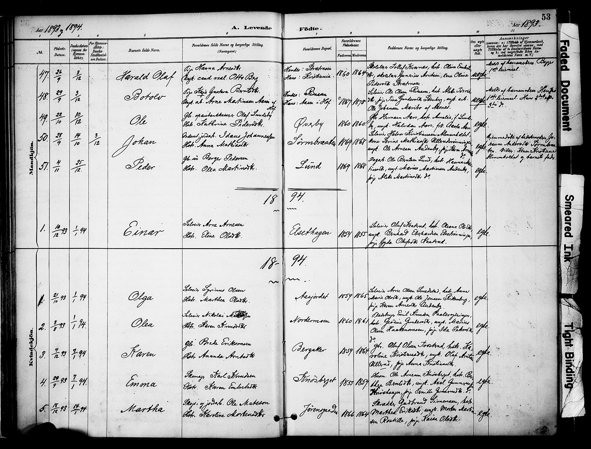 Våler prestekontor, Hedmark, AV/SAH-PREST-040/H/Ha/Haa/L0005: Ministerialbok nr. 5, 1887-1905, s. 53