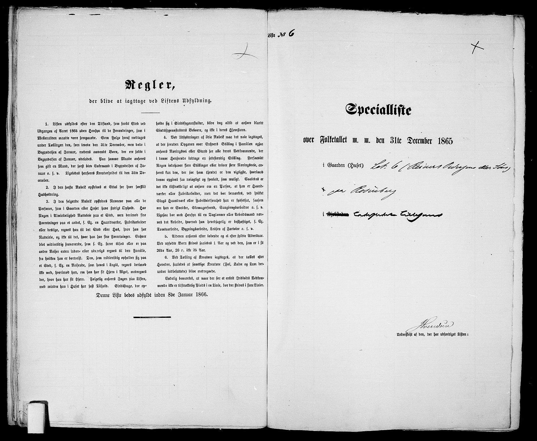 RA, Folketelling 1865 for 0905B Vestre Moland prestegjeld, Lillesand ladested, 1865, s. 18