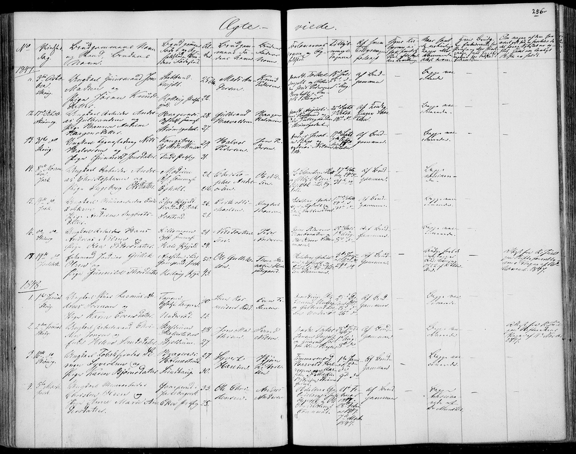 Skoger kirkebøker, SAKO/A-59/F/Fa/L0003: Ministerialbok nr. I 3, 1842-1861, s. 256