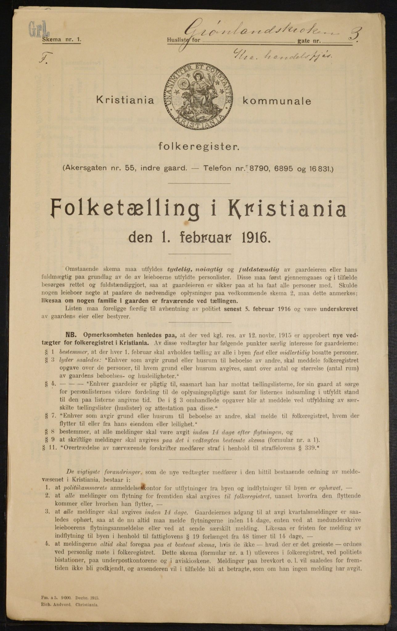 OBA, Kommunal folketelling 1.2.1916 for Kristiania, 1916, s. 32080