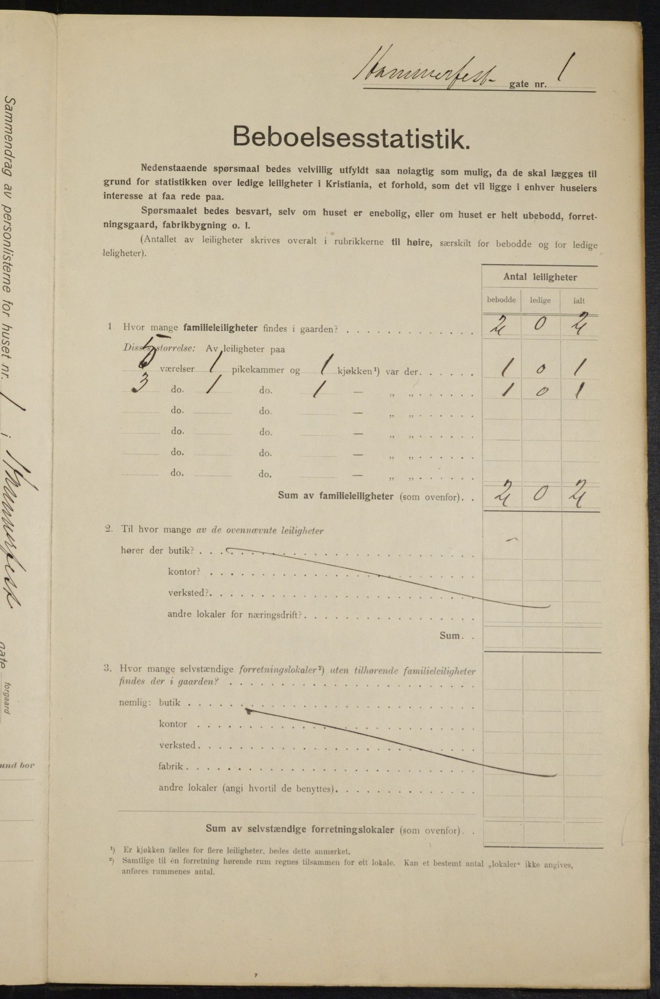 OBA, Kommunal folketelling 1.2.1915 for Kristiania, 1915, s. 33825