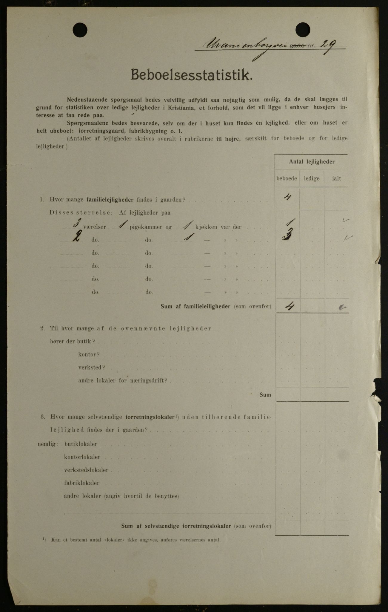OBA, Kommunal folketelling 1.2.1908 for Kristiania kjøpstad, 1908, s. 108215