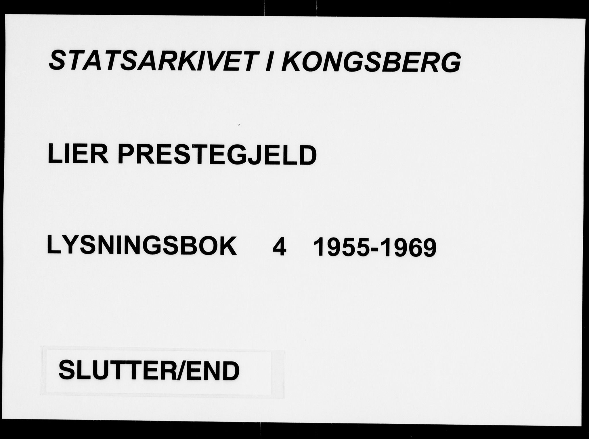 Lier kirkebøker, AV/SAKO-A-230/H/Ha/L0004: Lysningsprotokoll nr. 4, 1955-1969