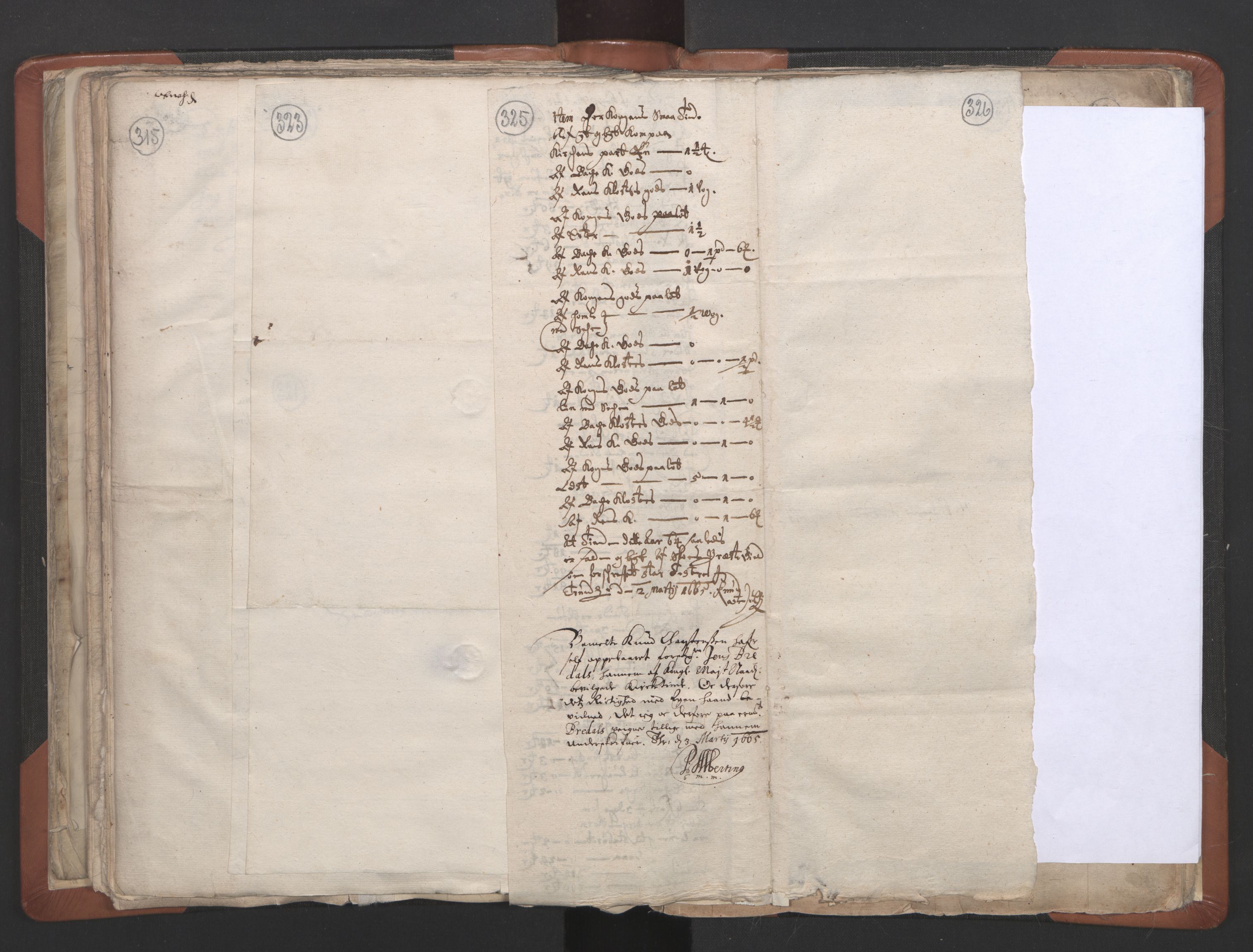 RA, Sogneprestenes manntall 1664-1666, nr. 32: Innherad prosti, 1664-1666, s. 325-326