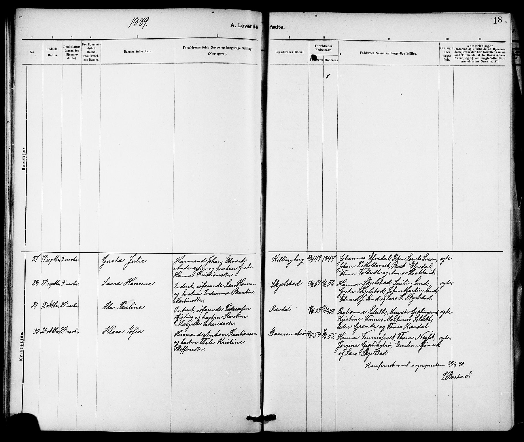 Ministerialprotokoller, klokkerbøker og fødselsregistre - Nord-Trøndelag, SAT/A-1458/744/L0423: Klokkerbok nr. 744C02, 1886-1905, s. 18