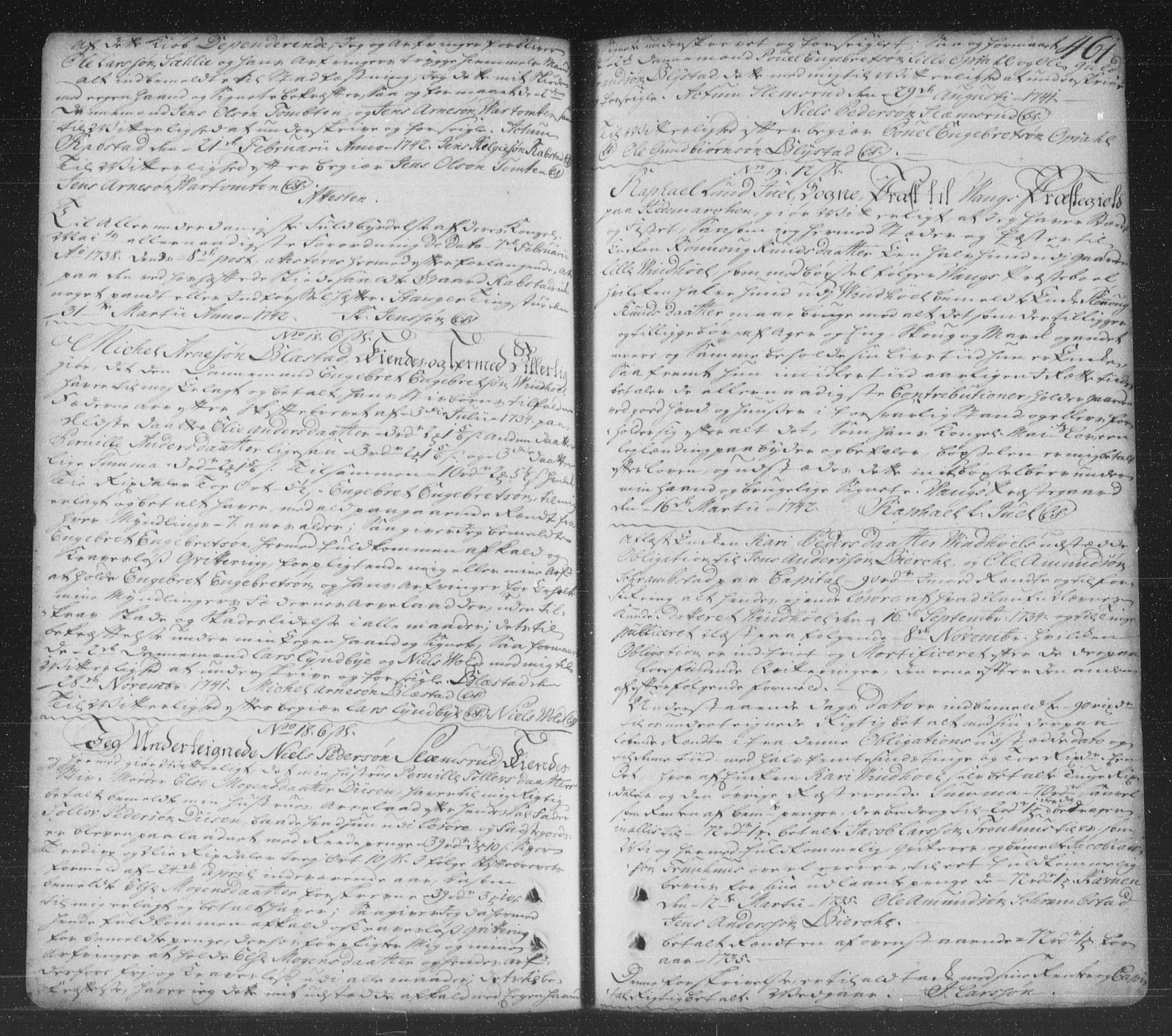 Hedemarken sorenskriveri, SAH/TING-034/H/Hb/L0005: Pantebok nr. 5, 1738-1744, s. 461