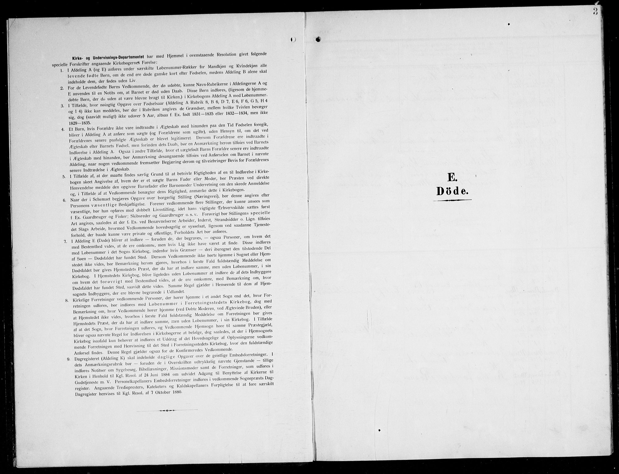 Lindås Sokneprestembete, SAB/A-76701/H/Hab: Klokkerbok nr. B 6, 1906-1944, s. 3