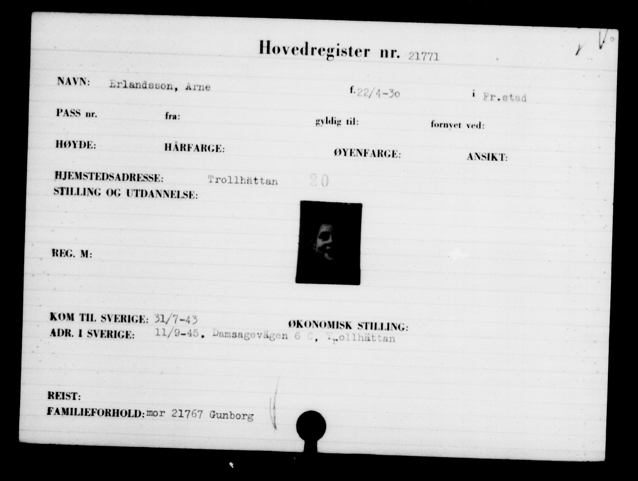 Den Kgl. Norske Legasjons Flyktningskontor, AV/RA-S-6753/V/Va/L0009: Kjesäterkartoteket.  Flyktningenr. 18502-22048, 1940-1945, s. 2797