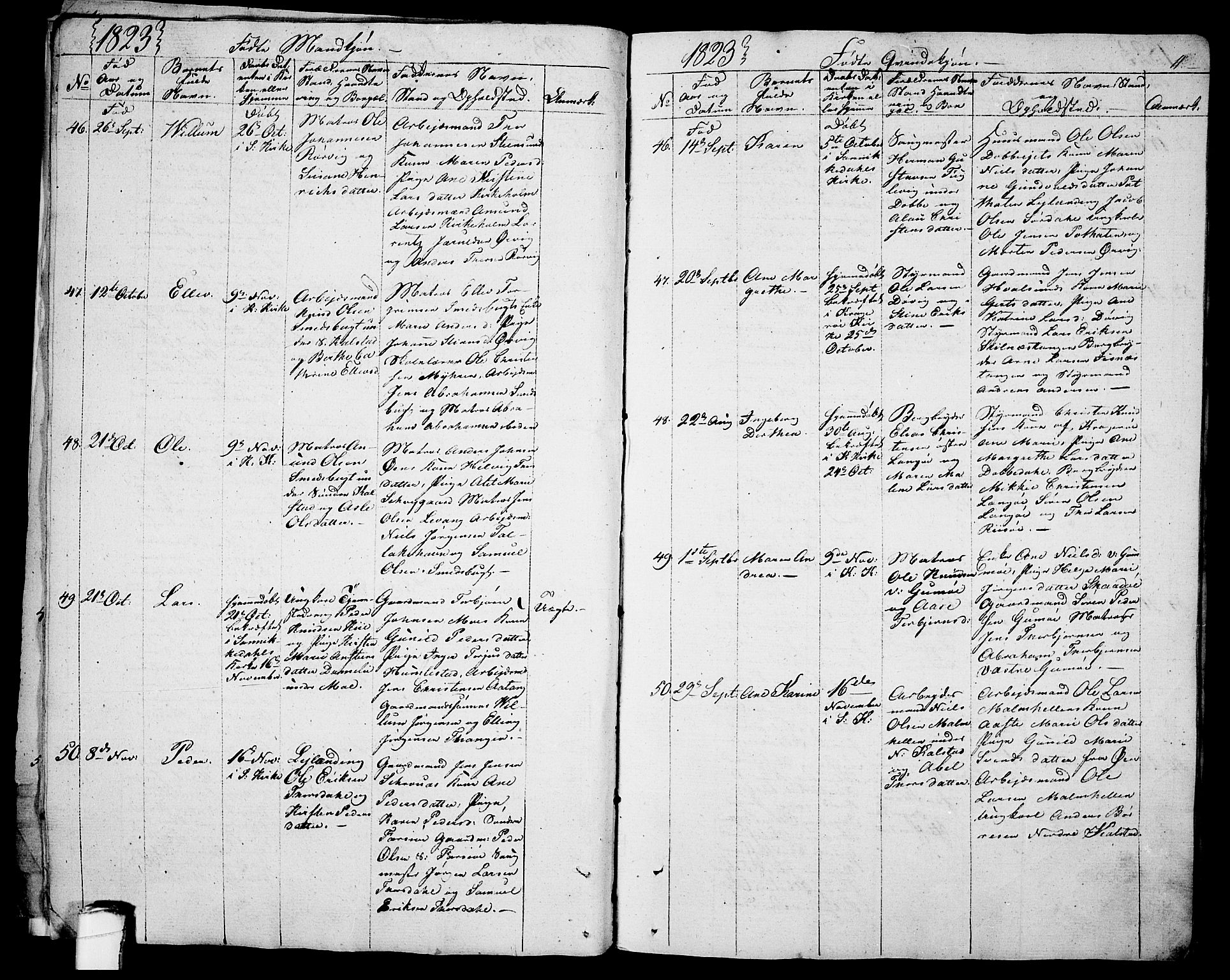 Sannidal kirkebøker, AV/SAKO-A-296/F/Fa/L0005: Ministerialbok nr. 5, 1823-1830, s. 11