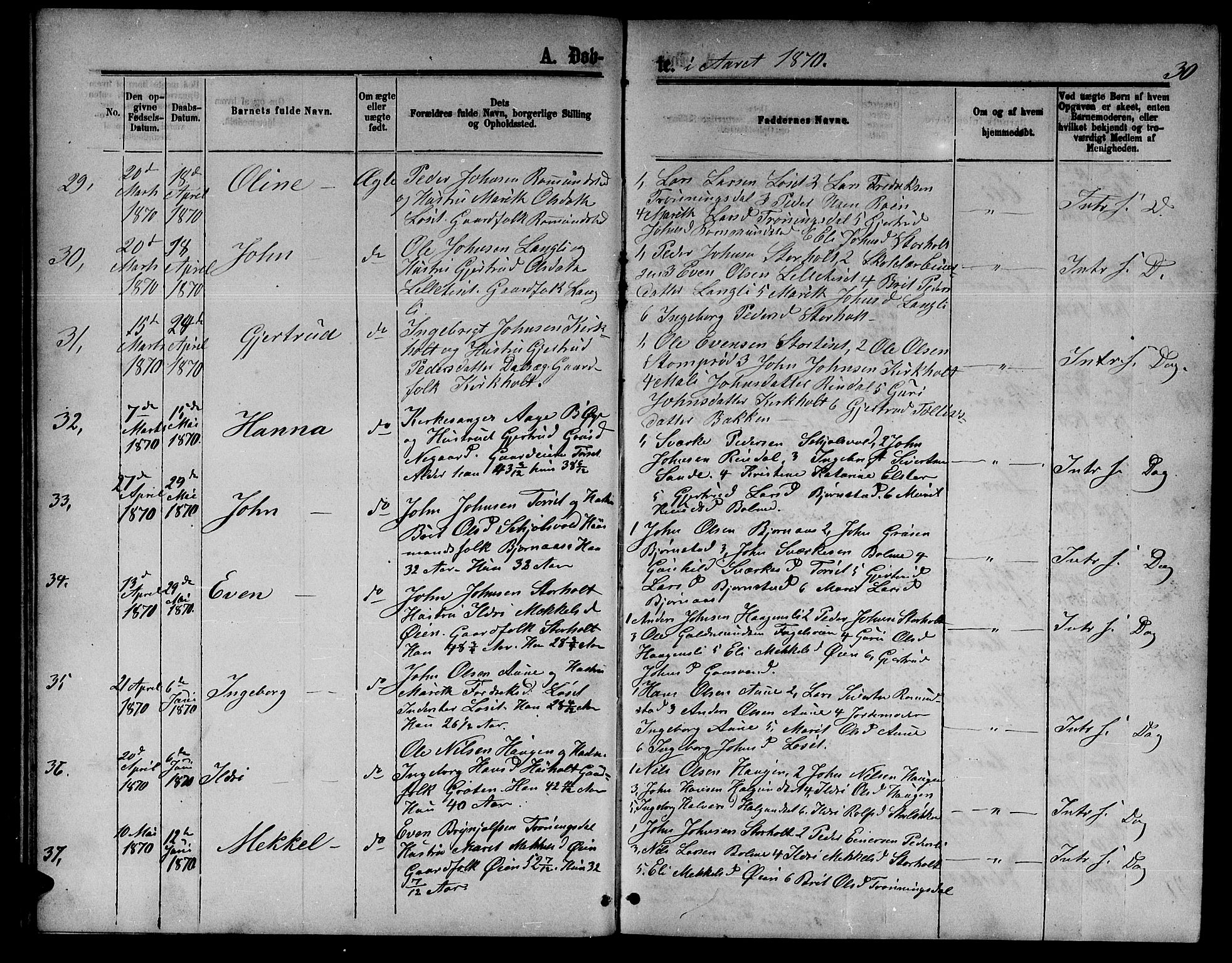 Ministerialprotokoller, klokkerbøker og fødselsregistre - Møre og Romsdal, AV/SAT-A-1454/598/L1076: Klokkerbok nr. 598C01, 1867-1878, s. 30