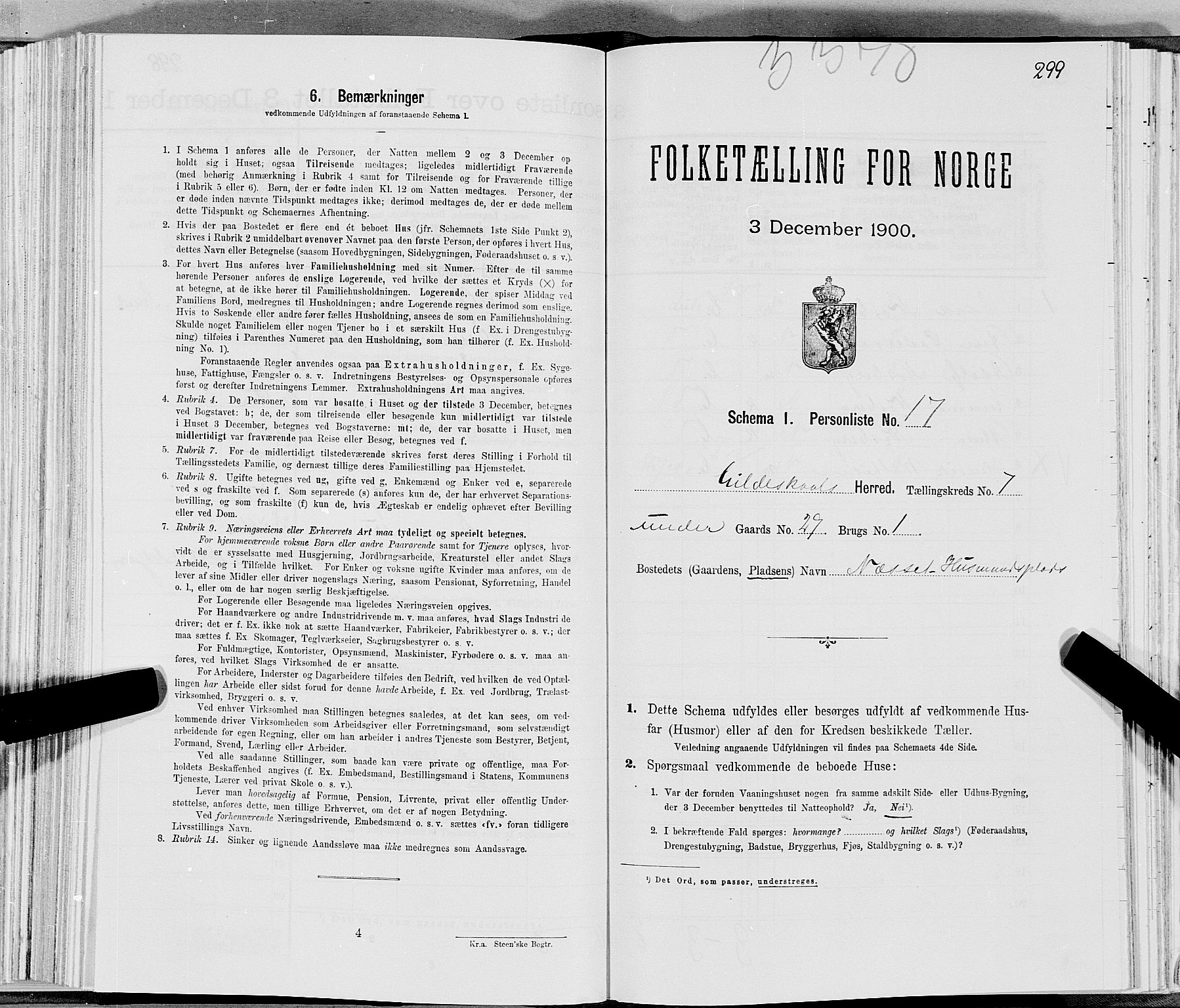 SAT, Folketelling 1900 for 1838 Gildeskål herred, 1900, s. 815