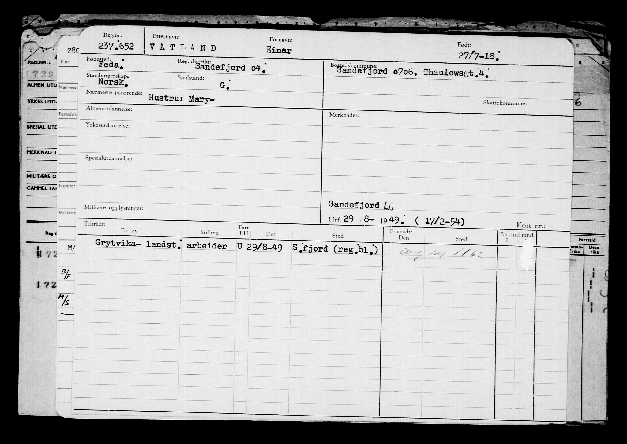 Direktoratet for sjømenn, AV/RA-S-3545/G/Gb/L0160: Hovedkort, 1918, s. 550