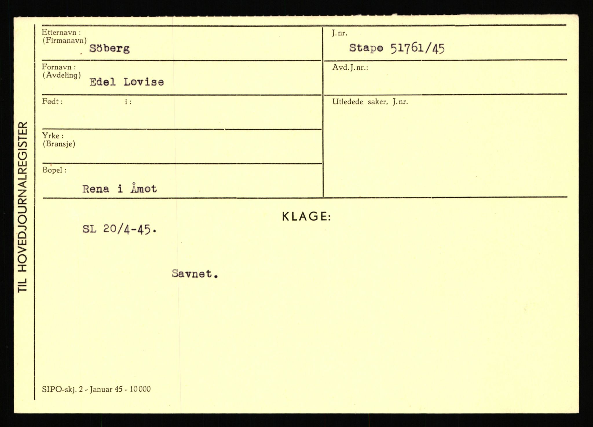 Statspolitiet - Hovedkontoret / Osloavdelingen, AV/RA-S-1329/C/Ca/L0015: Svea - Tøsse, 1943-1945, s. 1118
