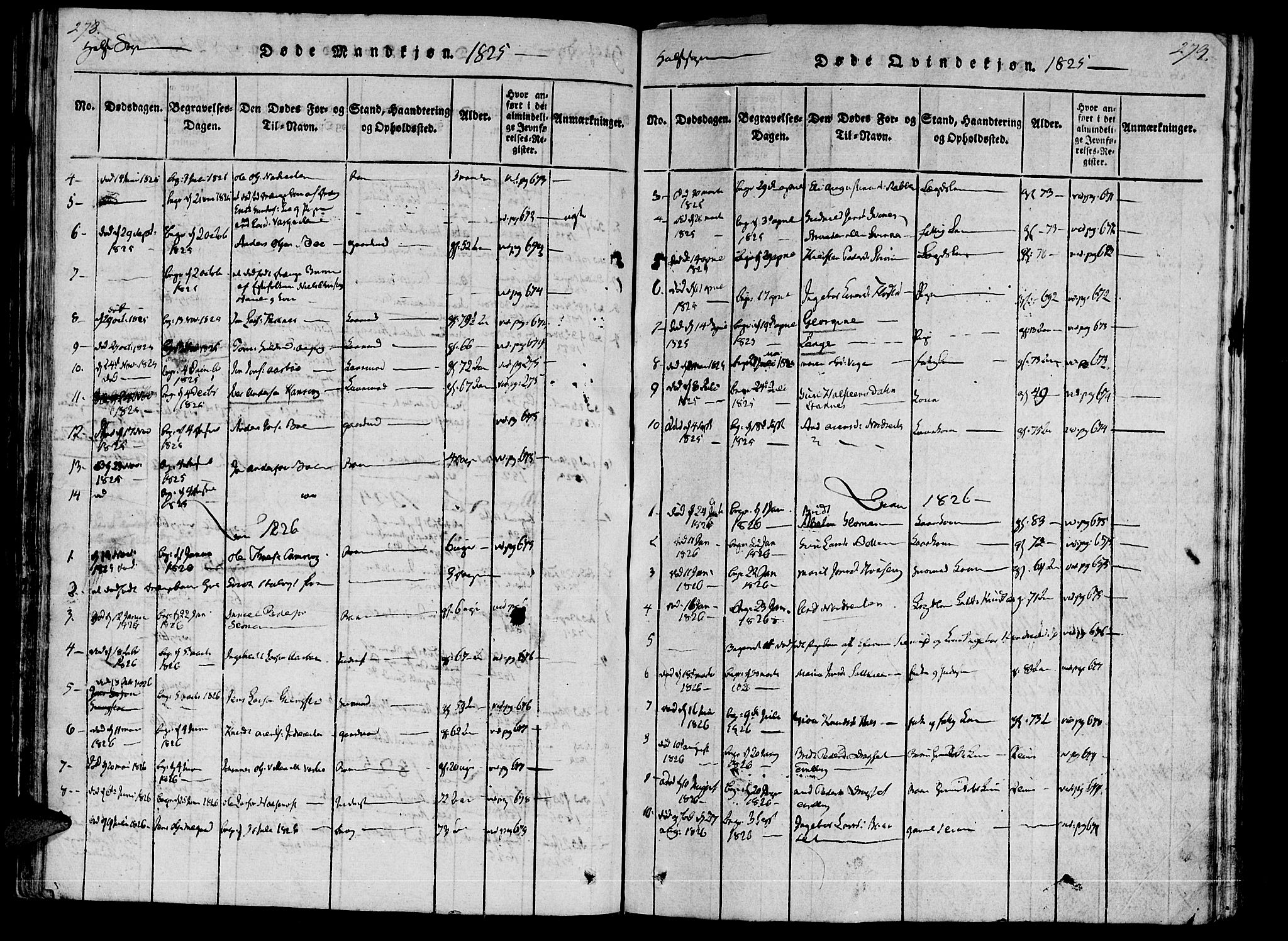 Ministerialprotokoller, klokkerbøker og fødselsregistre - Møre og Romsdal, AV/SAT-A-1454/592/L1023: Ministerialbok nr. 592A02, 1820-1830, s. 278-279