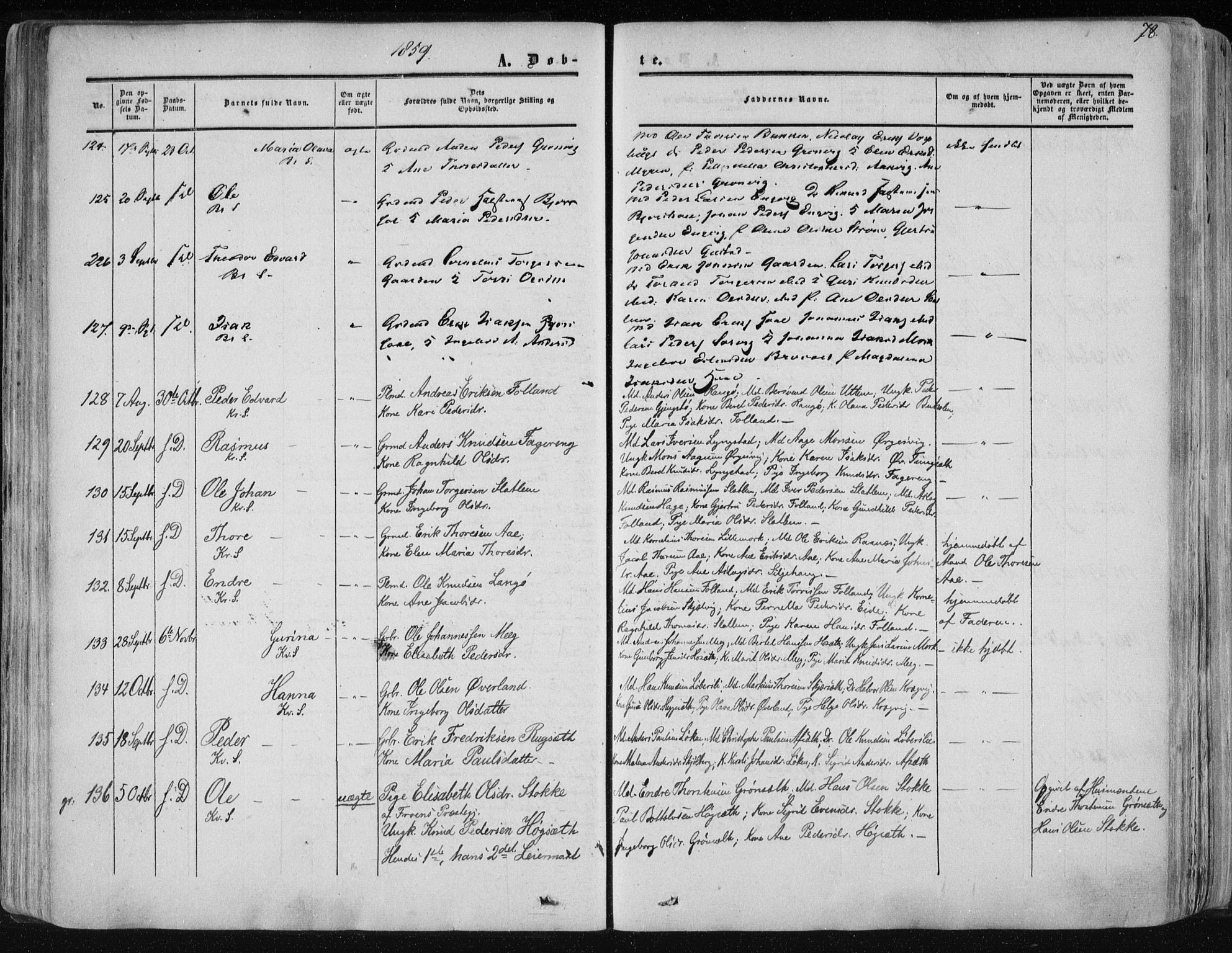 Ministerialprotokoller, klokkerbøker og fødselsregistre - Møre og Romsdal, AV/SAT-A-1454/568/L0804: Ministerialbok nr. 568A11, 1854-1868, s. 78