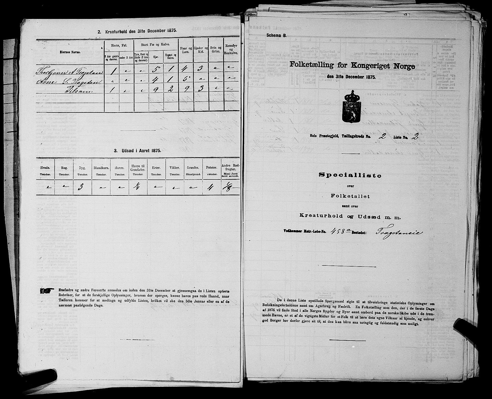 SAKO, Folketelling 1875 for 0620P Hol prestegjeld, 1875, s. 168