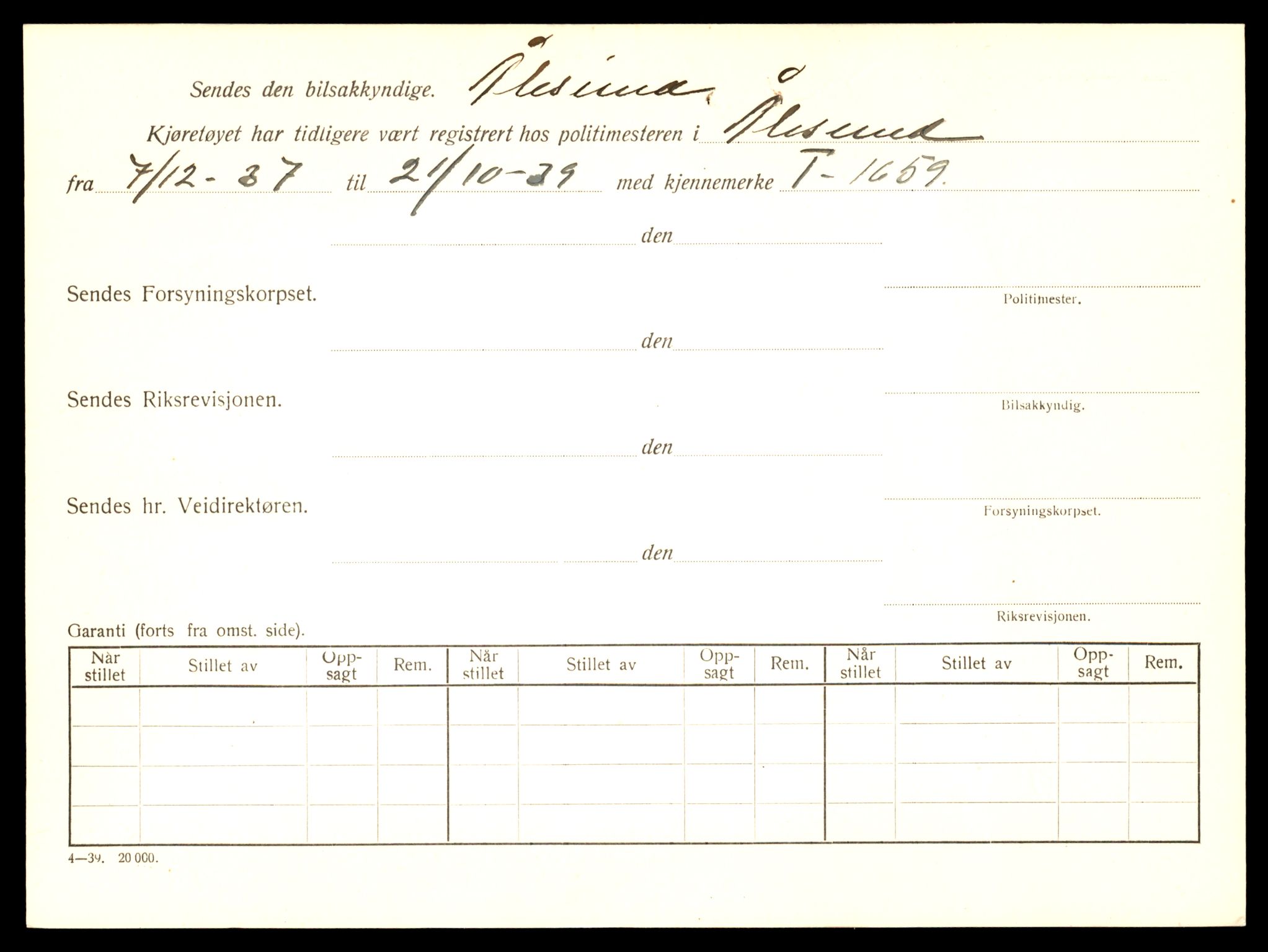 Møre og Romsdal vegkontor - Ålesund trafikkstasjon, SAT/A-4099/F/Fe/L0014: Registreringskort for kjøretøy T 1565 - T 1698, 1927-1998, s. 2085