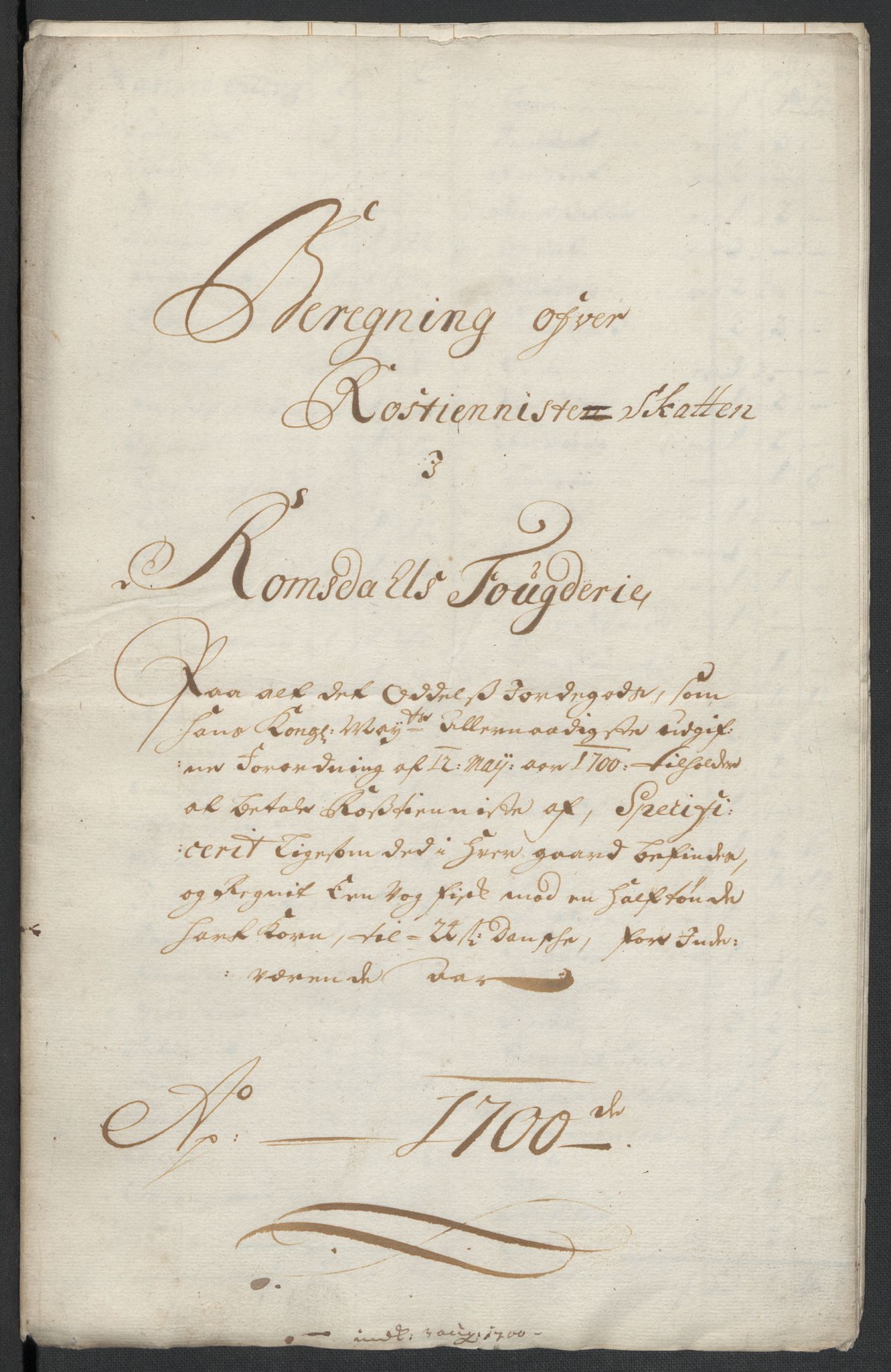 Rentekammeret inntil 1814, Reviderte regnskaper, Fogderegnskap, AV/RA-EA-4092/R55/L3654: Fogderegnskap Romsdal, 1699-1700, s. 330