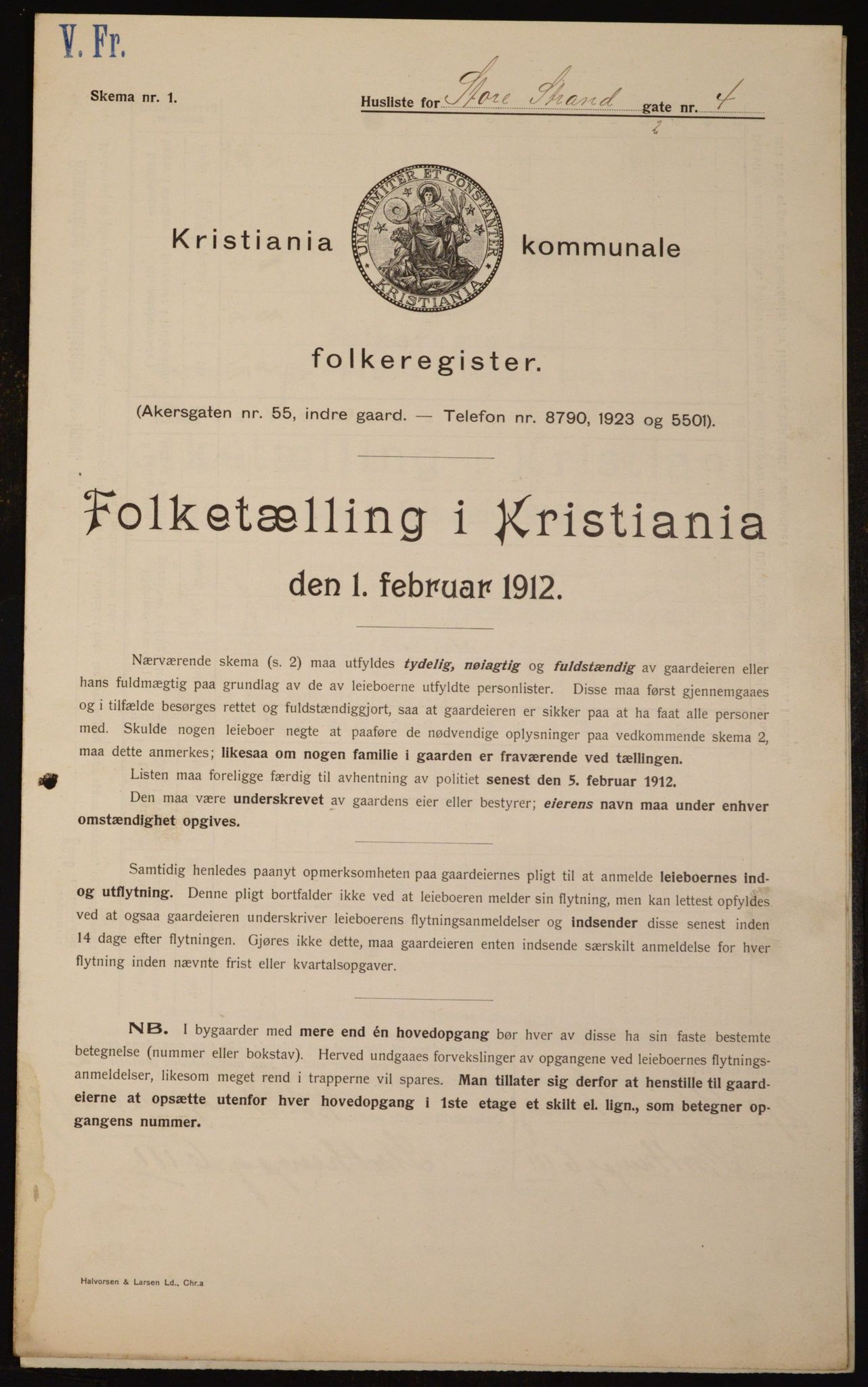OBA, Kommunal folketelling 1.2.1912 for Kristiania, 1912, s. 102919