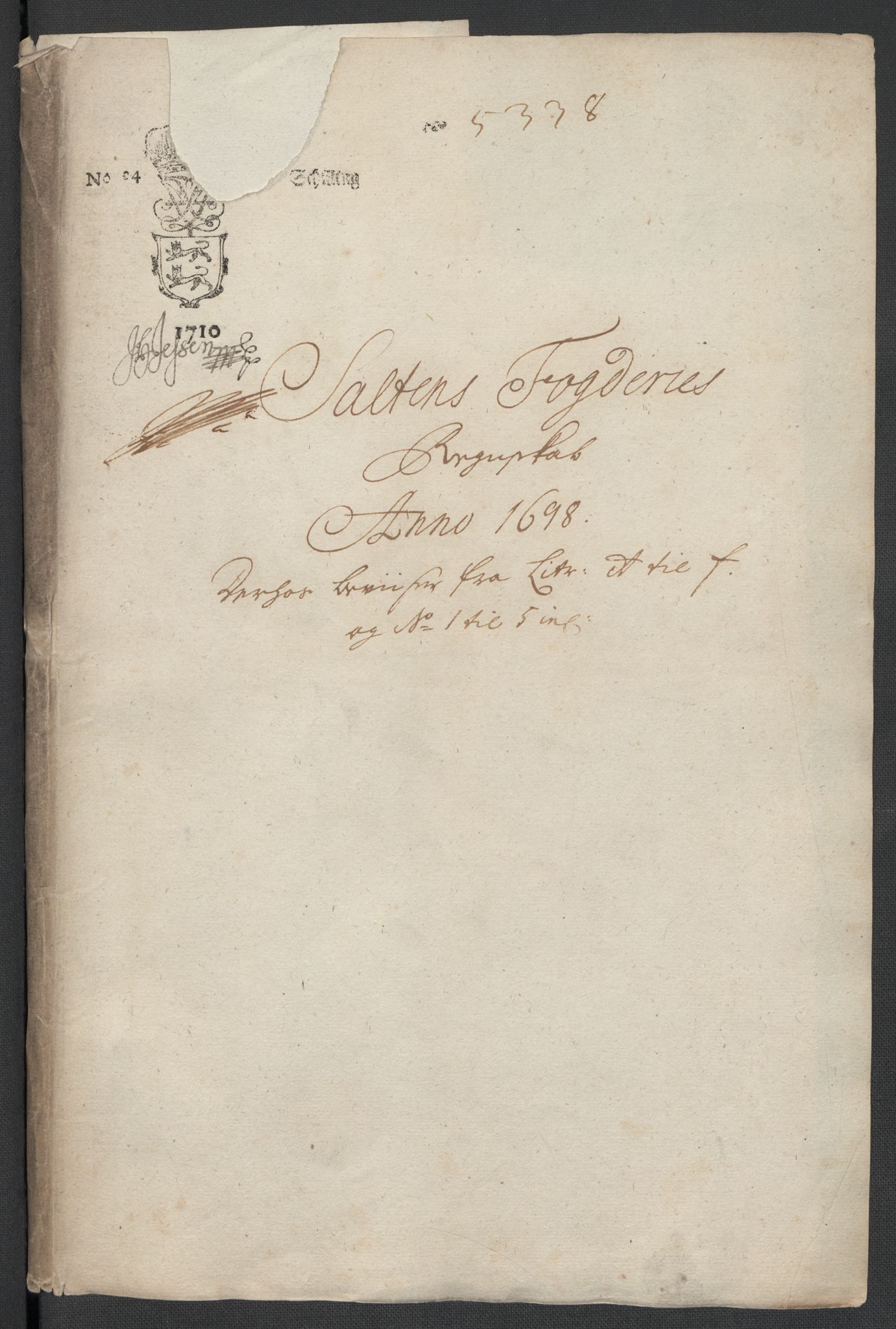 Rentekammeret inntil 1814, Reviderte regnskaper, Fogderegnskap, RA/EA-4092/R66/L4579: Fogderegnskap Salten, 1697-1700, s. 145