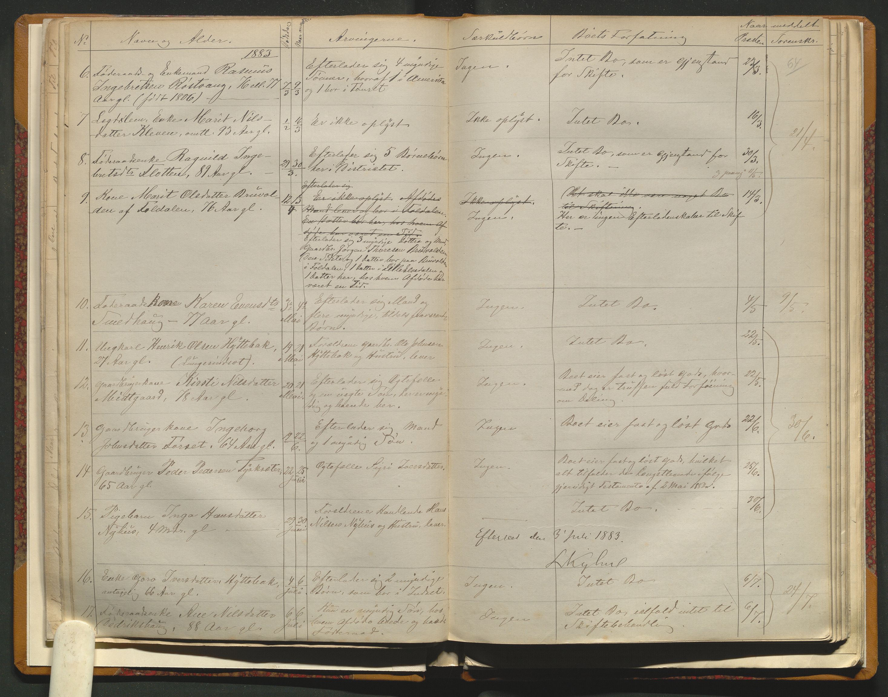Kvikne lensmannskontor, AV/SAH-LHK-023/H/Ha/L0001/0001: Dødsfallsprotokoller / Dødsfallsprotokoll, 1839-1928