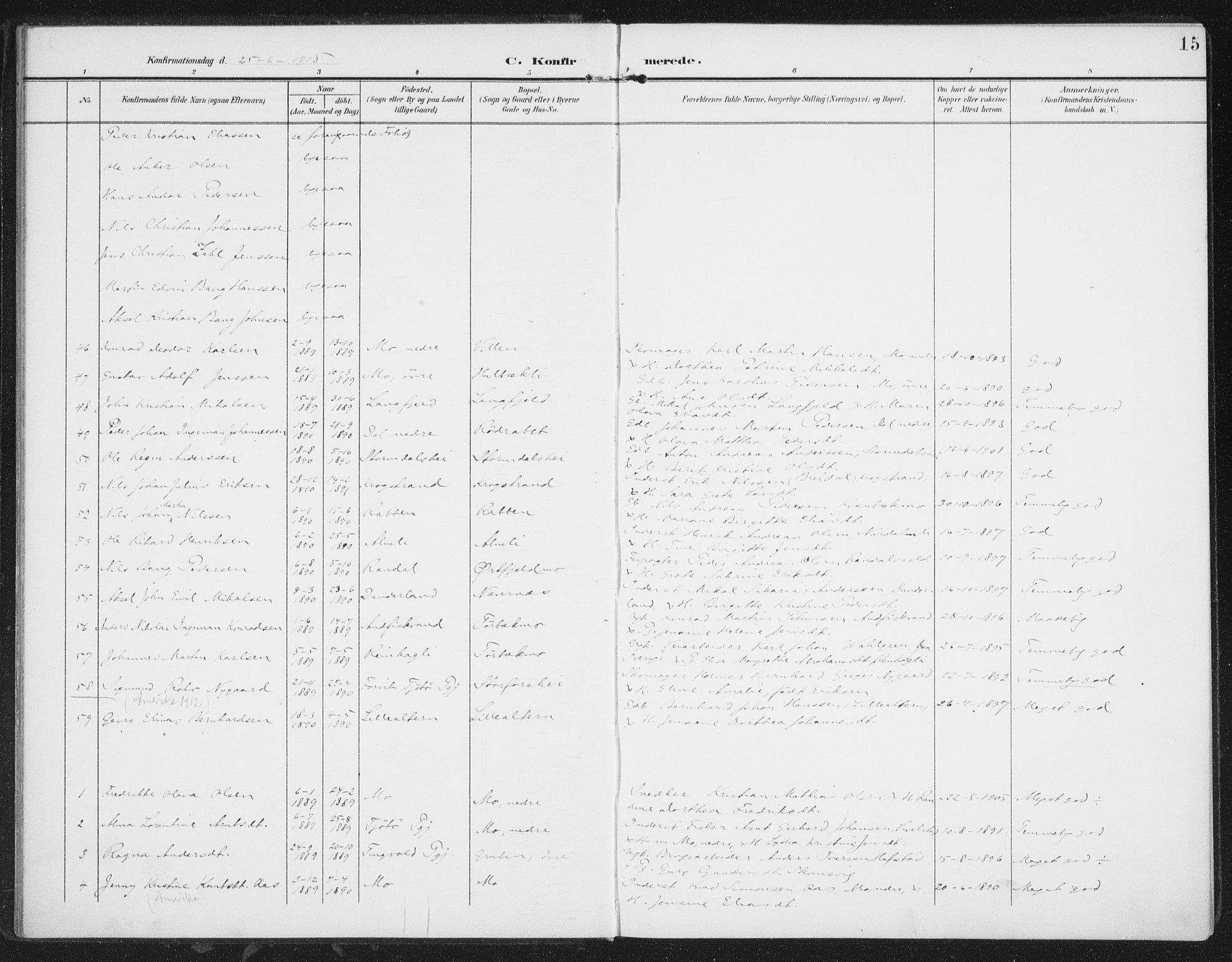 Ministerialprotokoller, klokkerbøker og fødselsregistre - Nordland, AV/SAT-A-1459/827/L0403: Ministerialbok nr. 827A15, 1903-1912, s. 15