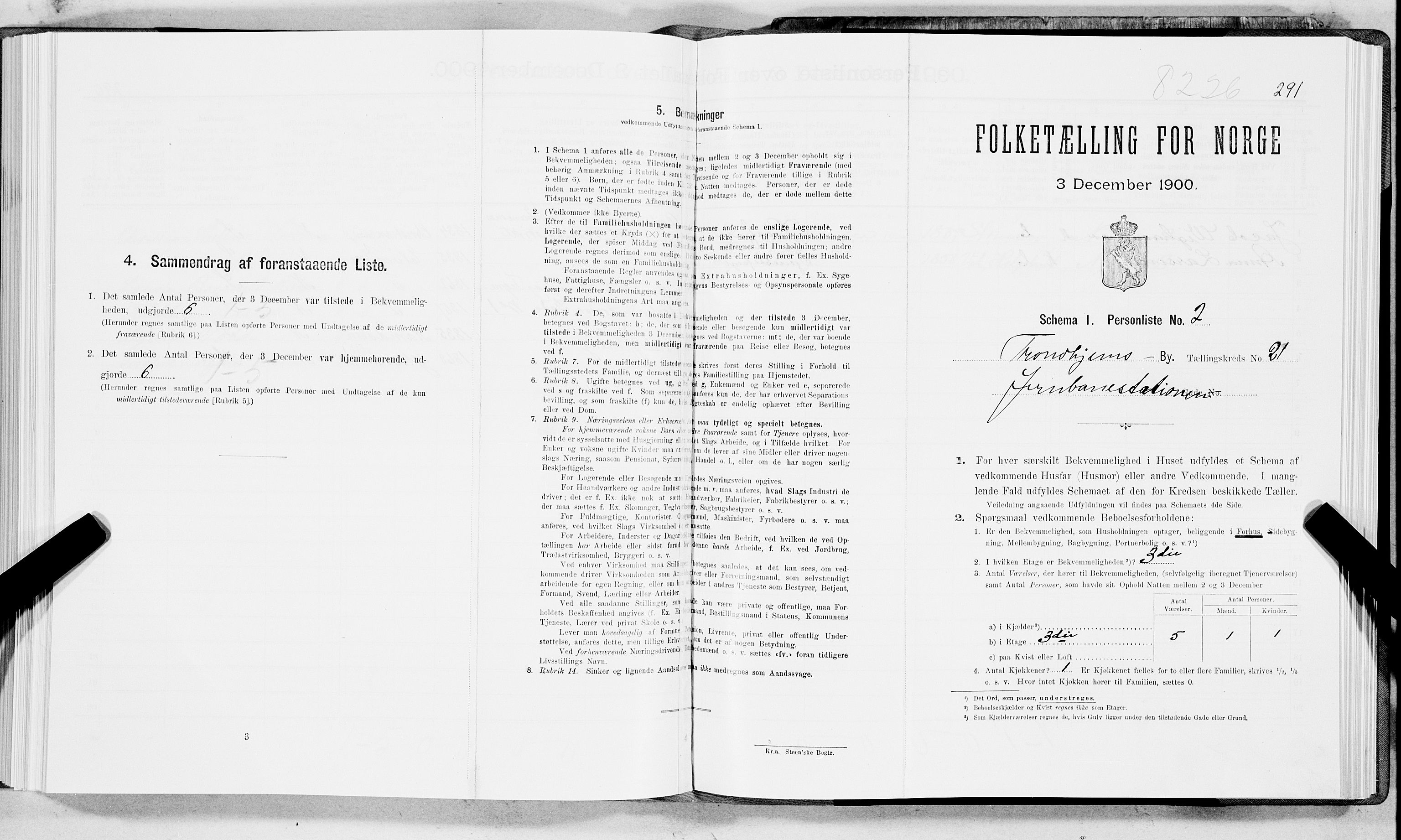 SAT, Folketelling 1900 for 1601 Trondheim kjøpstad, 1900, s. 3355