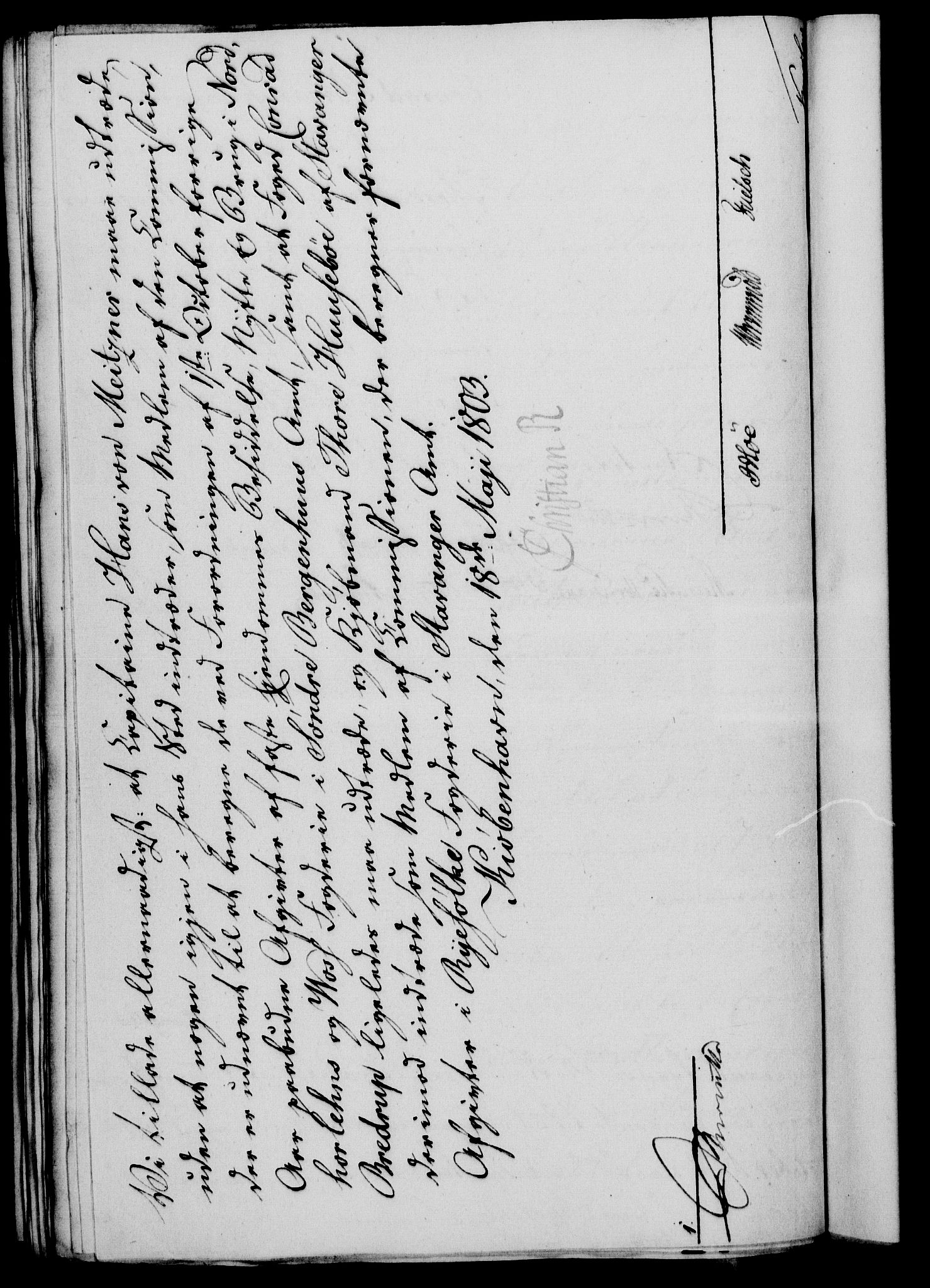 Rentekammeret, Kammerkanselliet, RA/EA-3111/G/Gf/Gfa/L0085: Norsk relasjons- og resolusjonsprotokoll (merket RK 52.85), 1803, s. 491