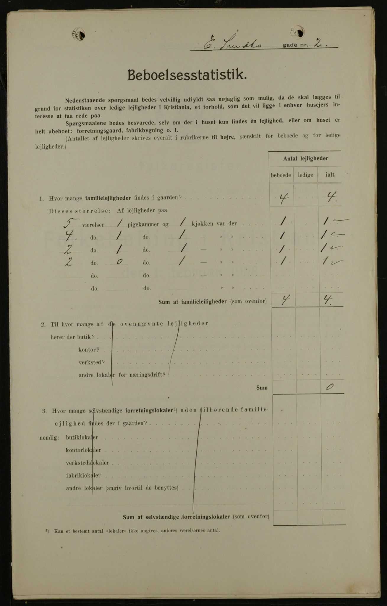 OBA, Kommunal folketelling 1.2.1908 for Kristiania kjøpstad, 1908, s. 17345